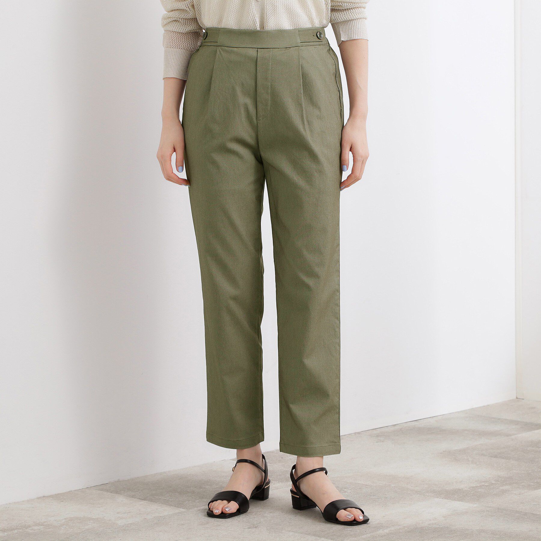 grove「【シリーズ累計13万枚/ひんやり・UV】すっきり見えが叶うサマーハイパーストレッチ テーパードパンツ」|その他|