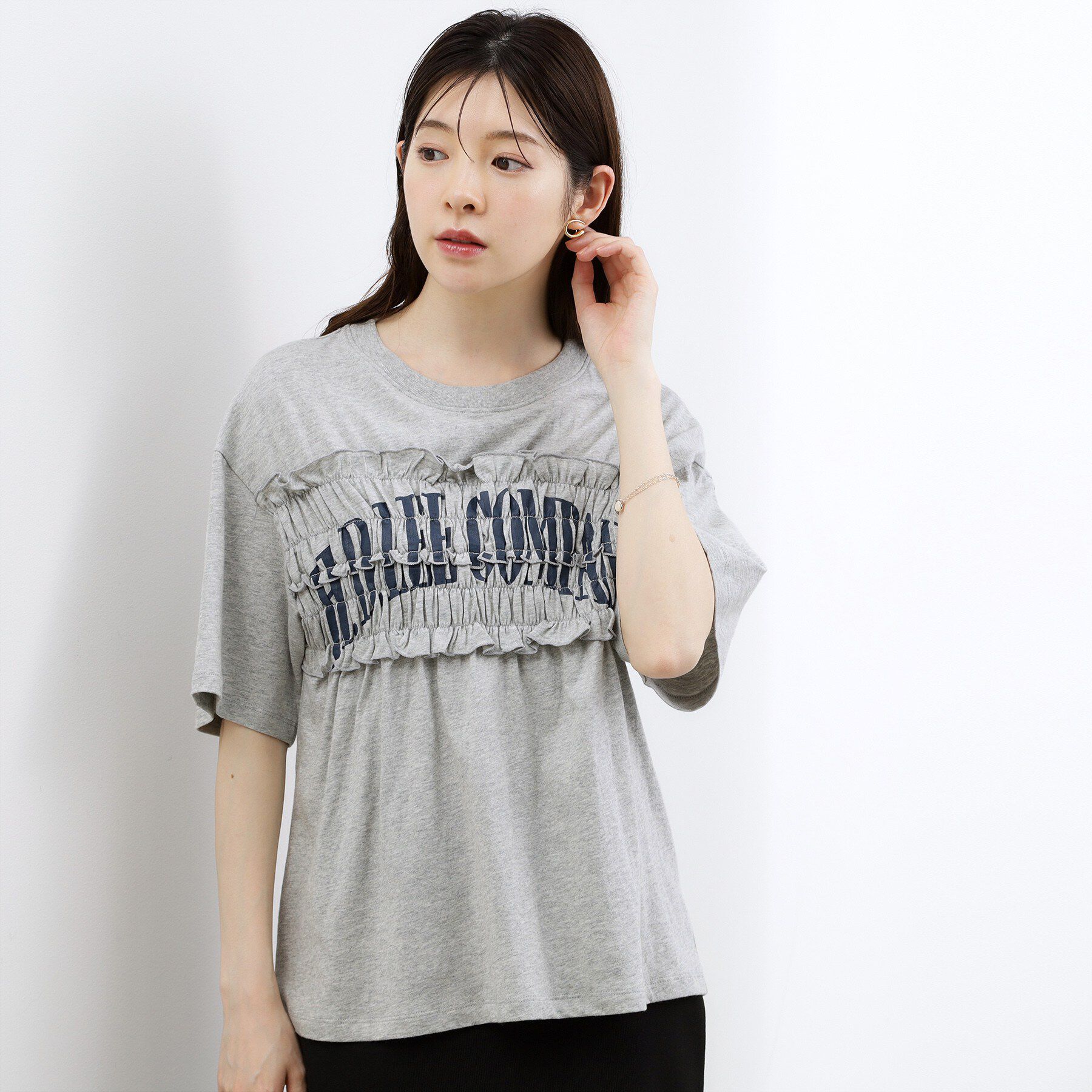 grove「【Lee】SHIRRING H／S TEE」|Tシャツ・カットソー|グレー(012)