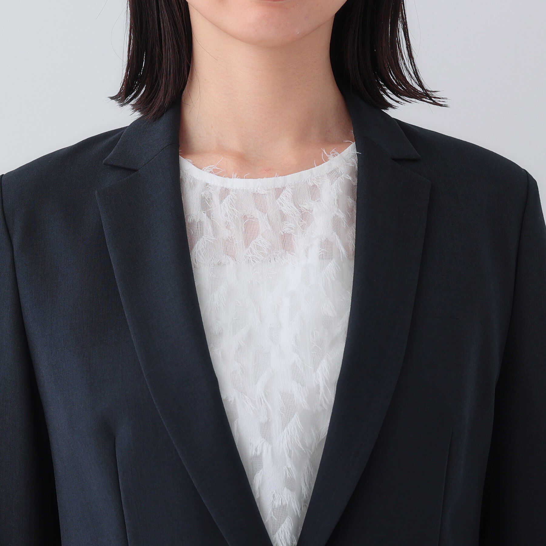 INDIVI「【定番スーツ／UVケア／洗える】ウール調テーラードジャケット」|スーツ|