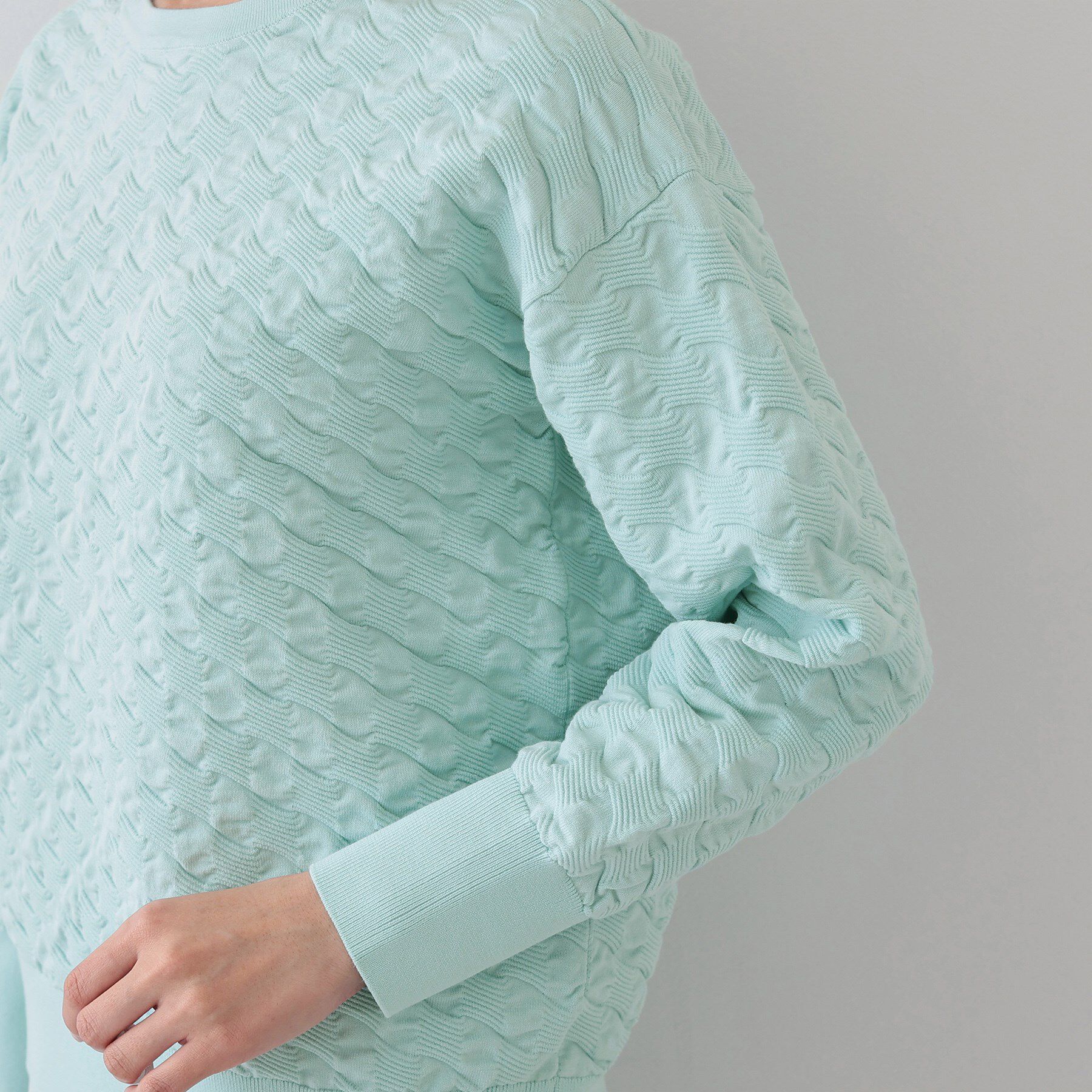 INDIVI「【洗える／コットン混】ふくれジャカードニット」|ニット・セーター|