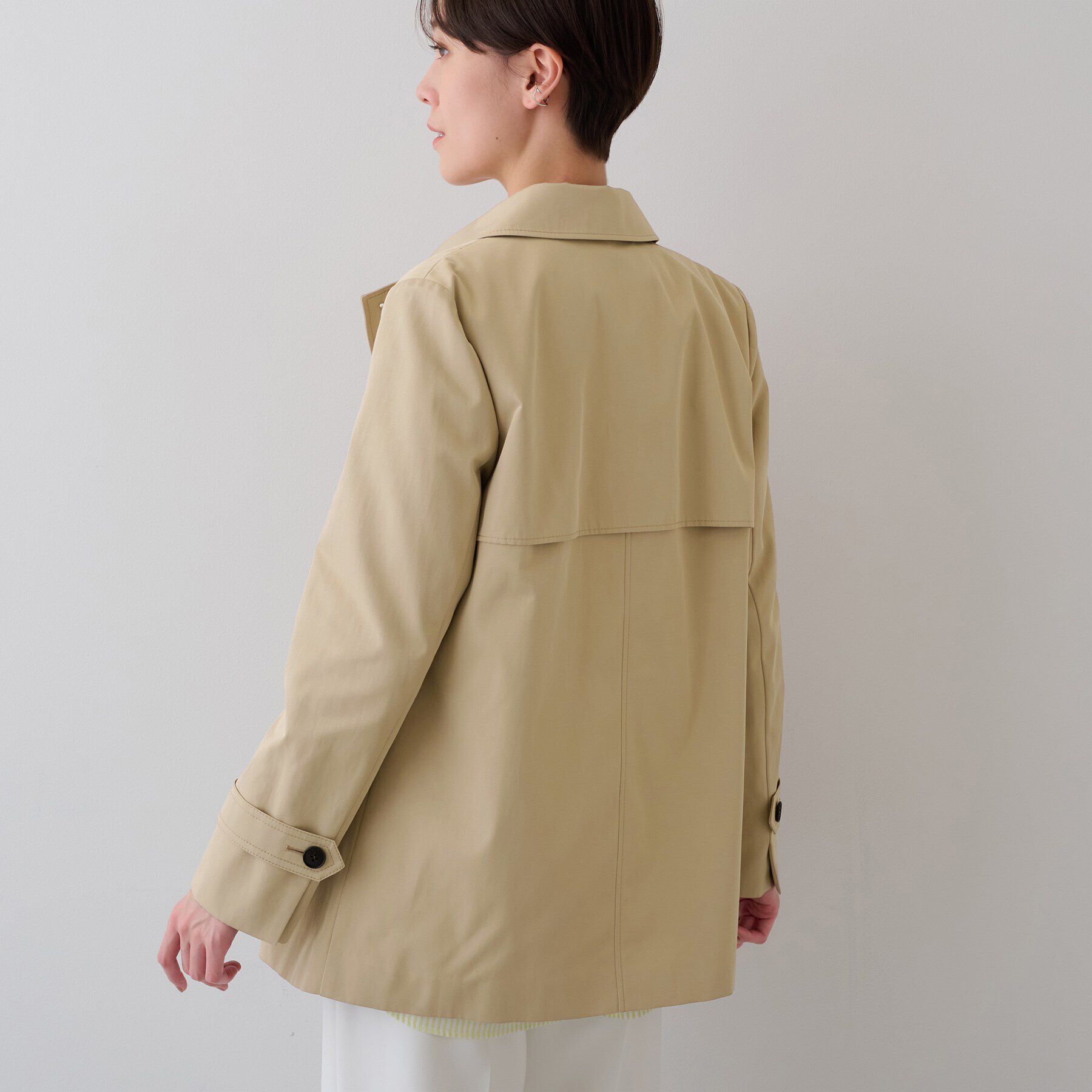 INDIVI「【撥水／UVケア】ミドル丈トレンチコート」|トレンチコート|