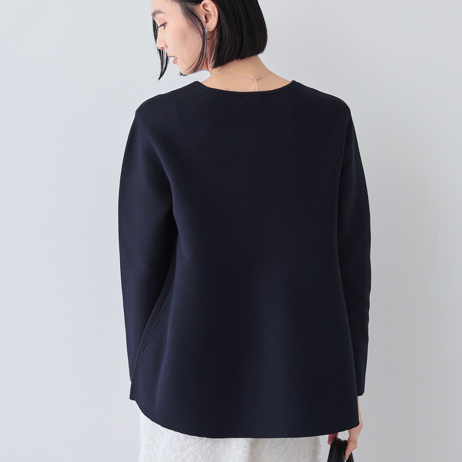 INDIVI「【洗える／軽量】美シルエット ペプラムニット」|ニット・セーター|