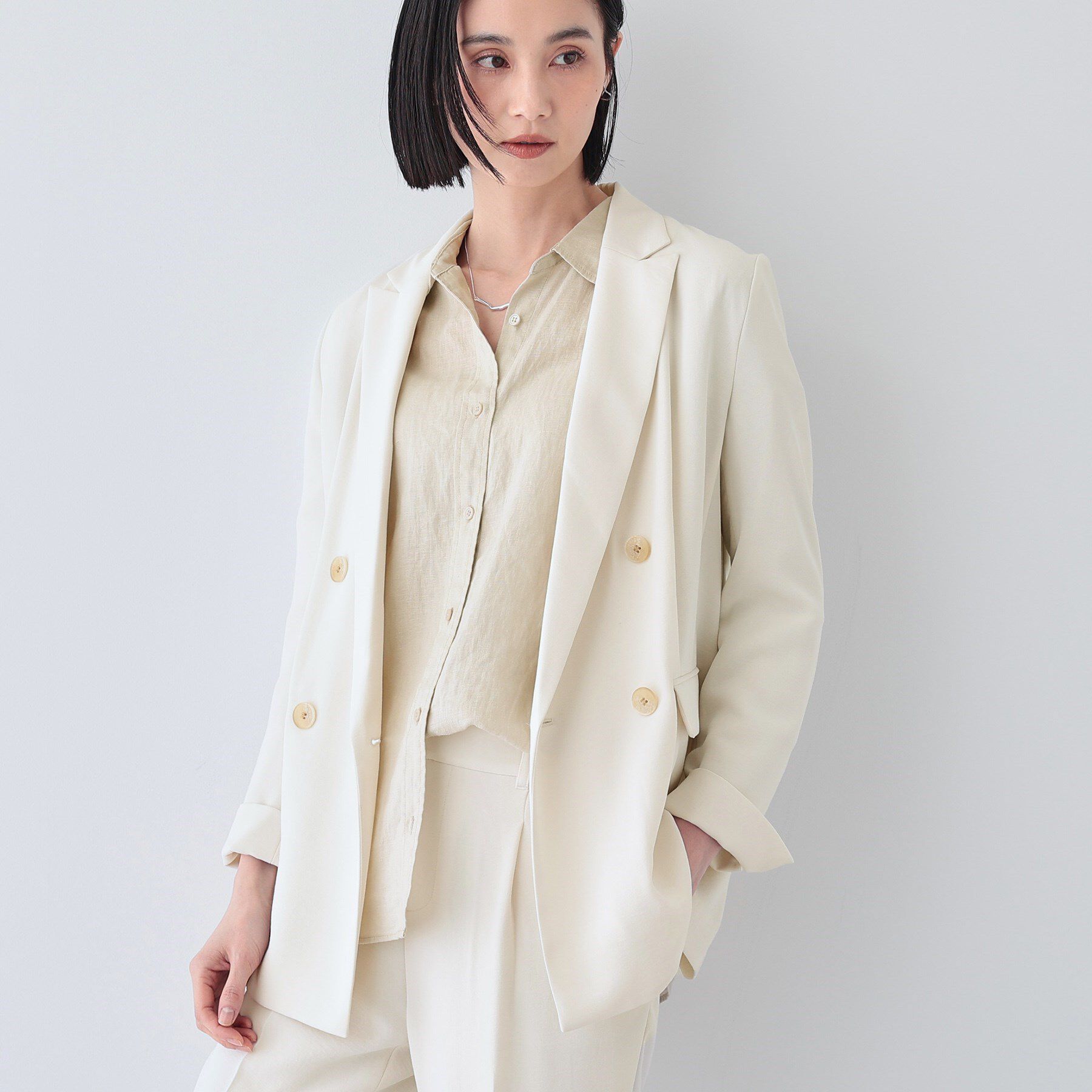 INDIVI「【着る日傘/遮熱/UVケア】ダブルジャケット」|スーツ|