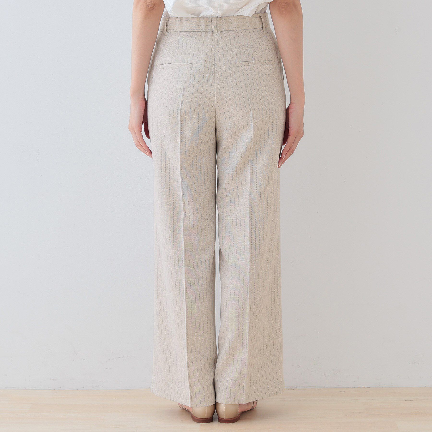 INDIVI「【こなれSETUP】リネンライクワイドパンツ」|その他|