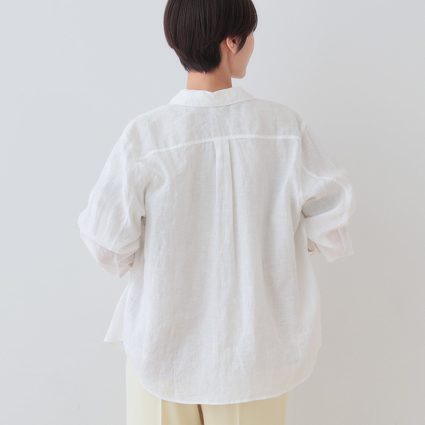 INDIVI「【毎年人気！／フレンチリネン】ベーシックシャツ」|シャツ・ブラウス|