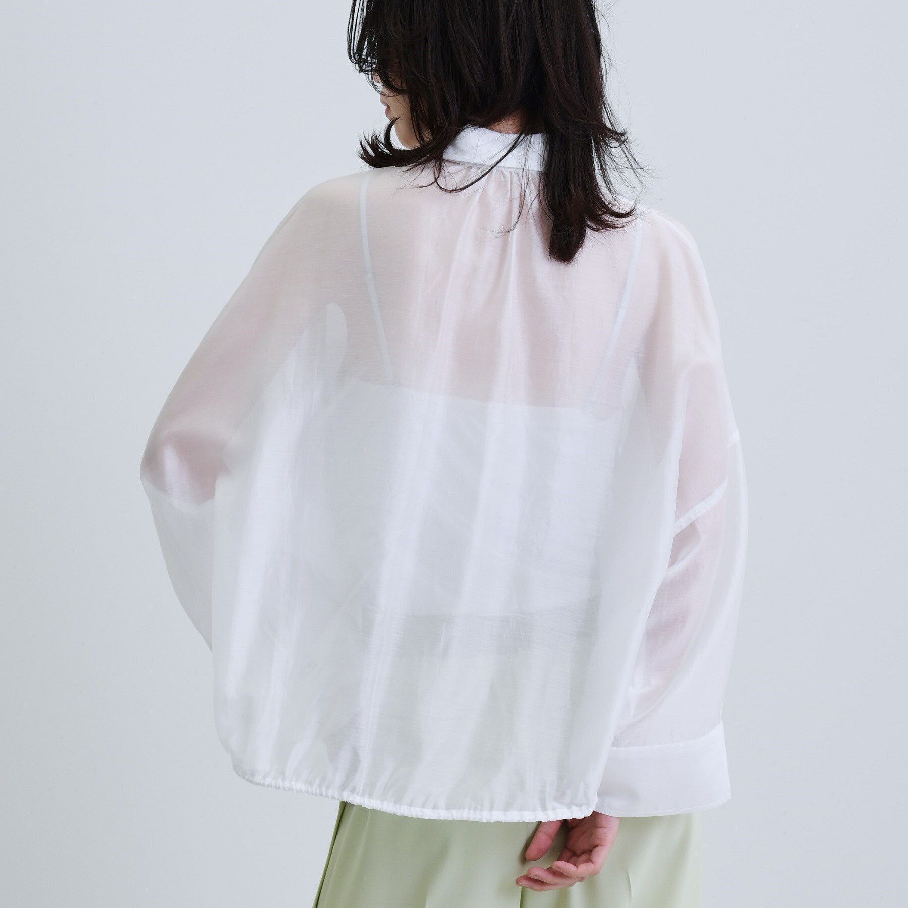 GALLEST「【再入荷】シアーローンステンカラーシャツ/シアーシャツ/シアートップス」|シャツ・ブラウス|