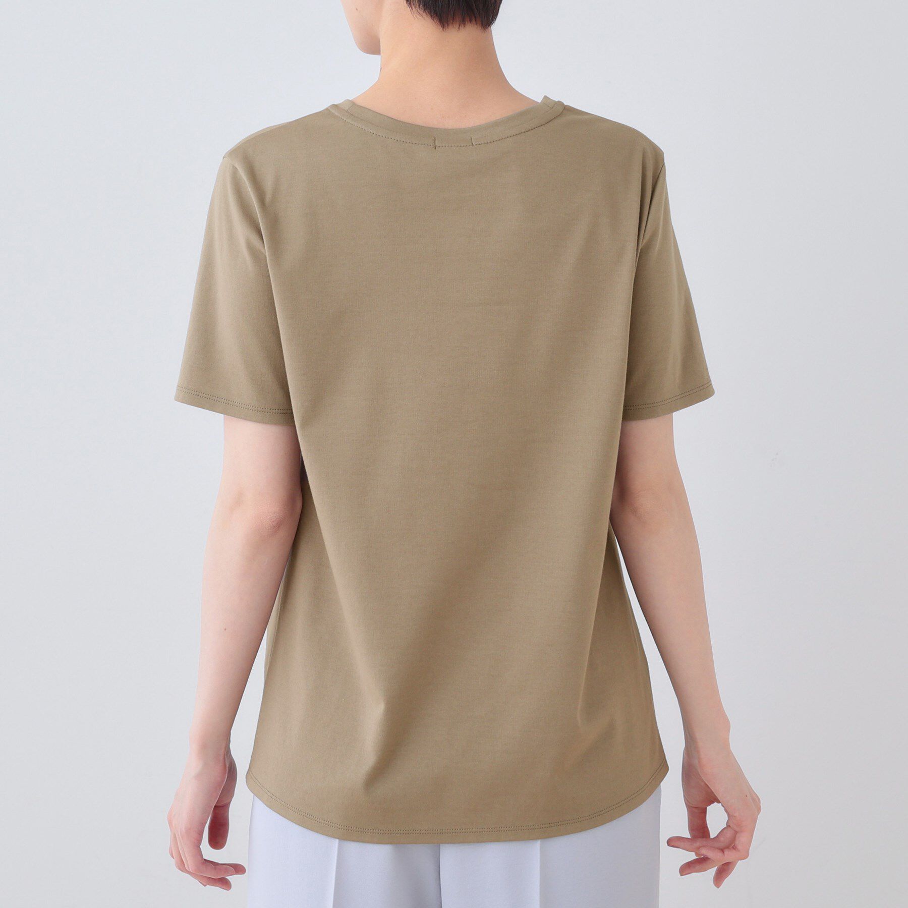 INDIVI「【洗える】ねじりデザインTシャツ」|Tシャツ・カットソー|