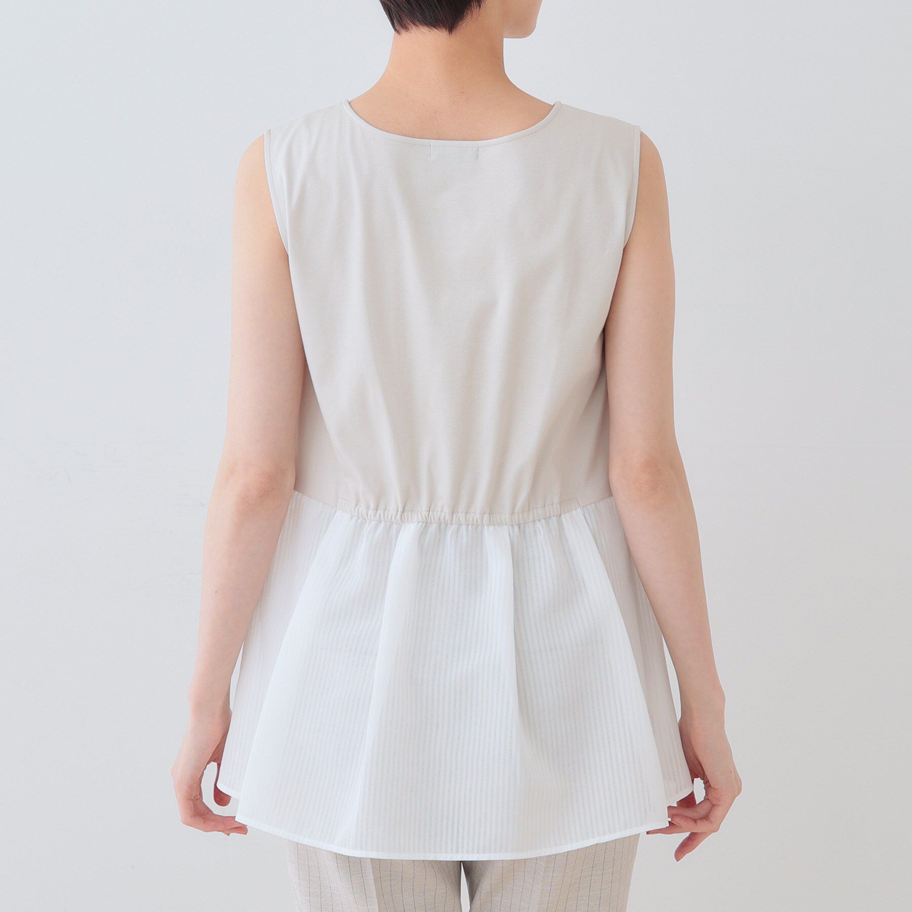 INDIVI「【洗える／レイヤードにも活躍】ペプラムインナートップス」|Tシャツ・カットソー|