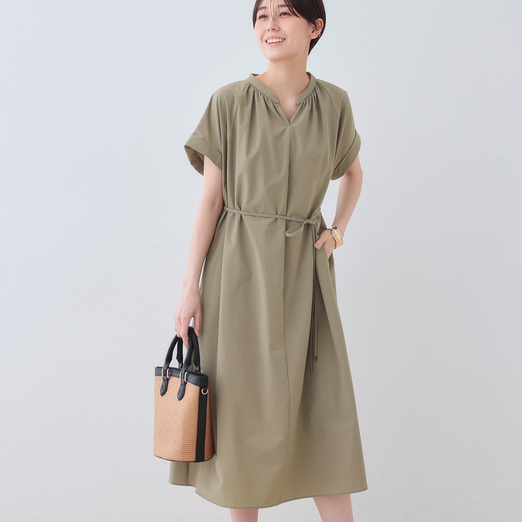 INDIVI「【通気性◎撥水／UV／接触冷感】アクティブワンピース」|ワンピース|