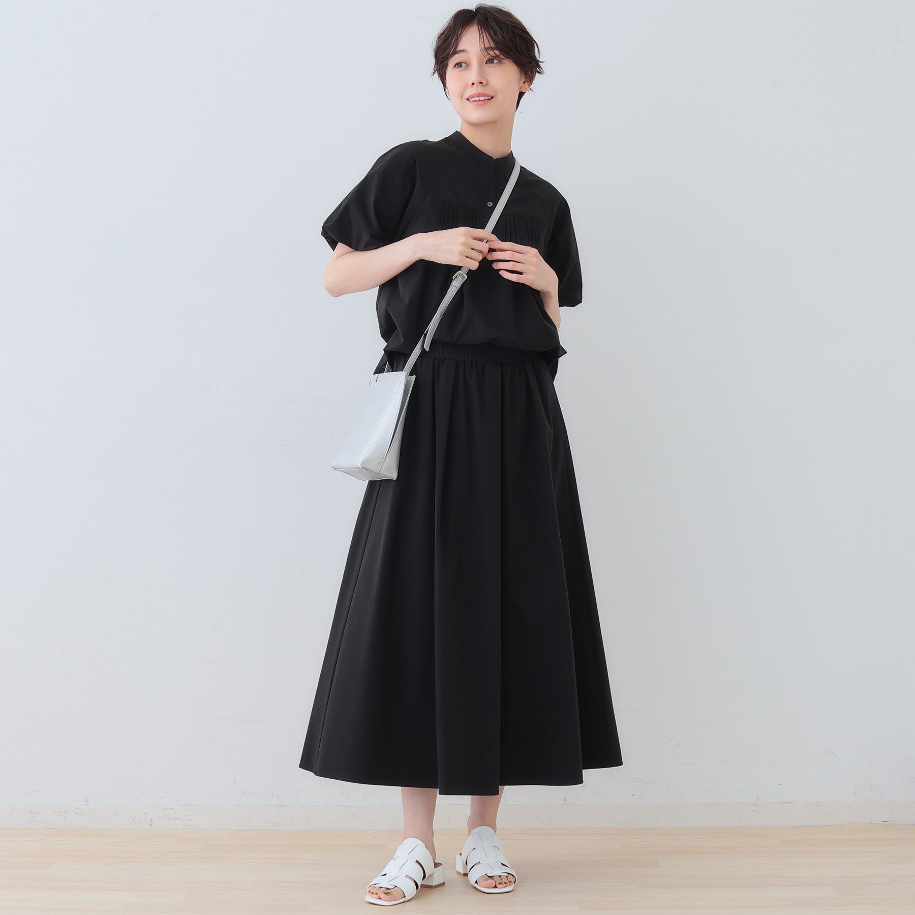 INDIVI「【通気性◎撥水／UV／SETUP可能】アクティブブラウス」|シャツ・ブラウス|