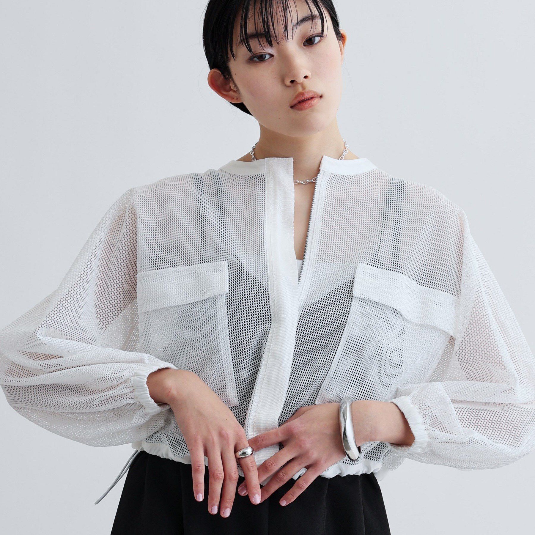 GALLEST「スピンドルメッシュブルゾン」|ブルゾン・スタジャン|