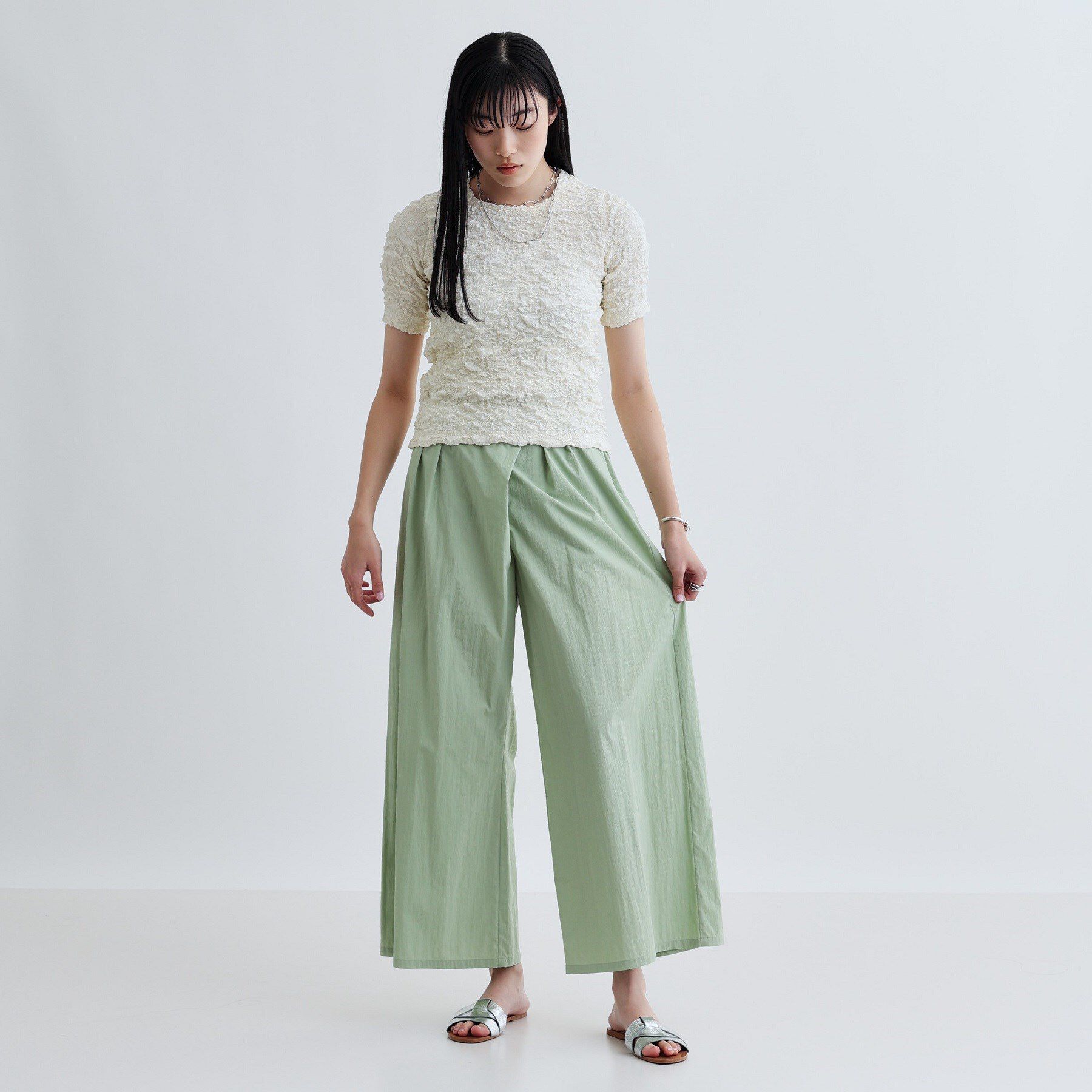 GALLEST「タイプライターラップワイドパンツ」|その他|