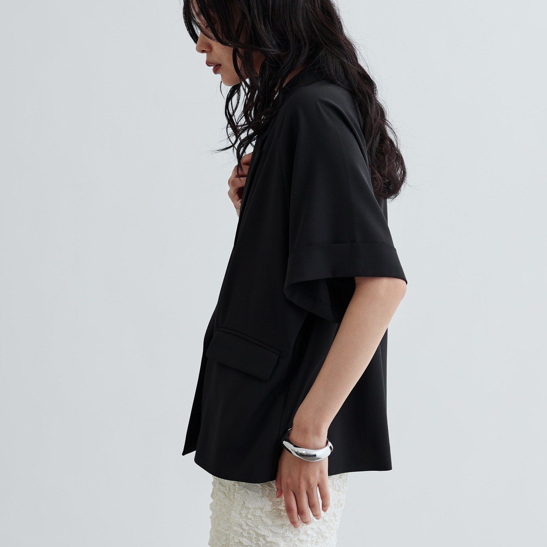 GALLEST「【セットアップ対応】イージーダブルブレスト半袖ジャケット」|テーラードジャケット|