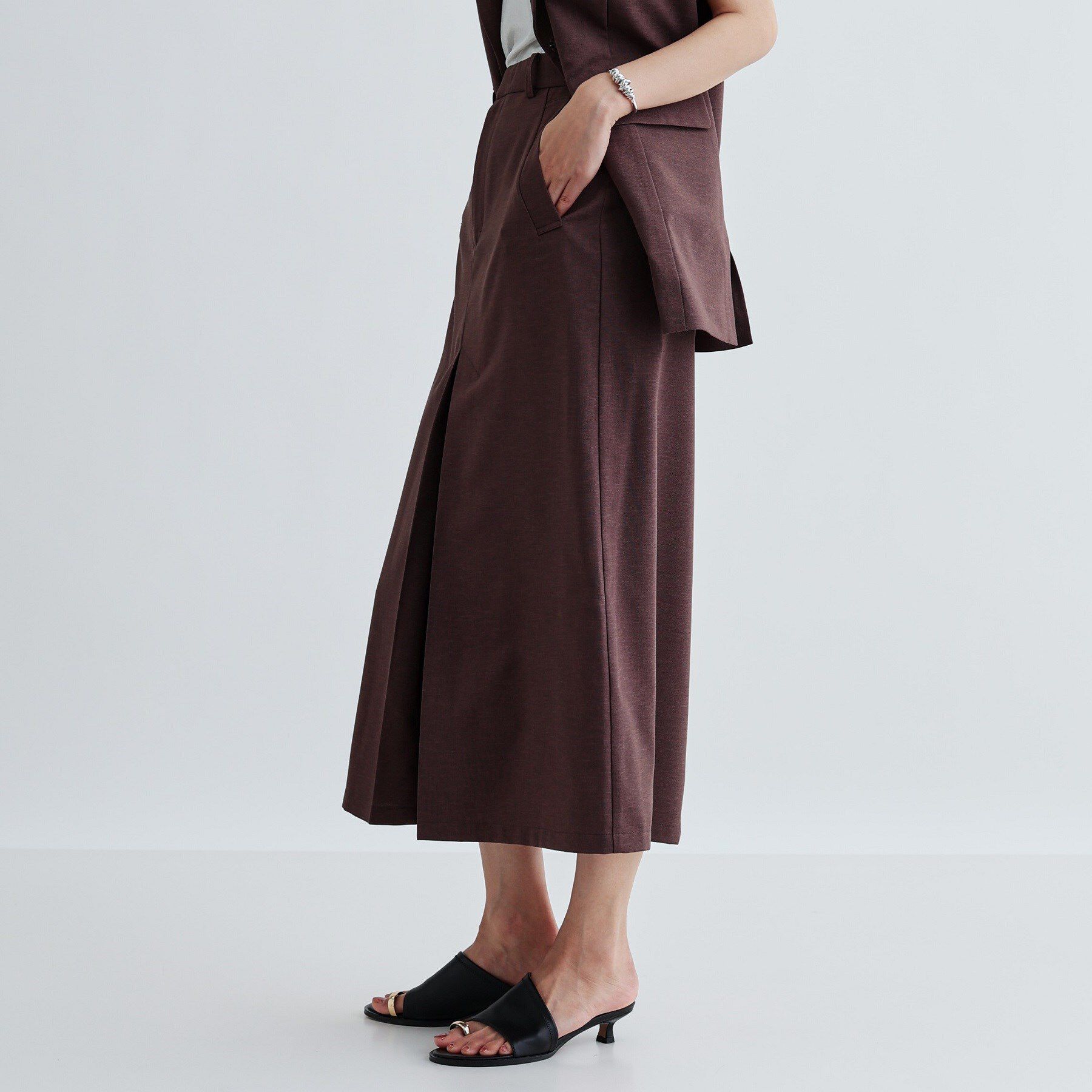 GALLEST「【セットアップ対応】リネンライクボックスタックスカート【カセット服/通勤・オフィス】」|スカート|