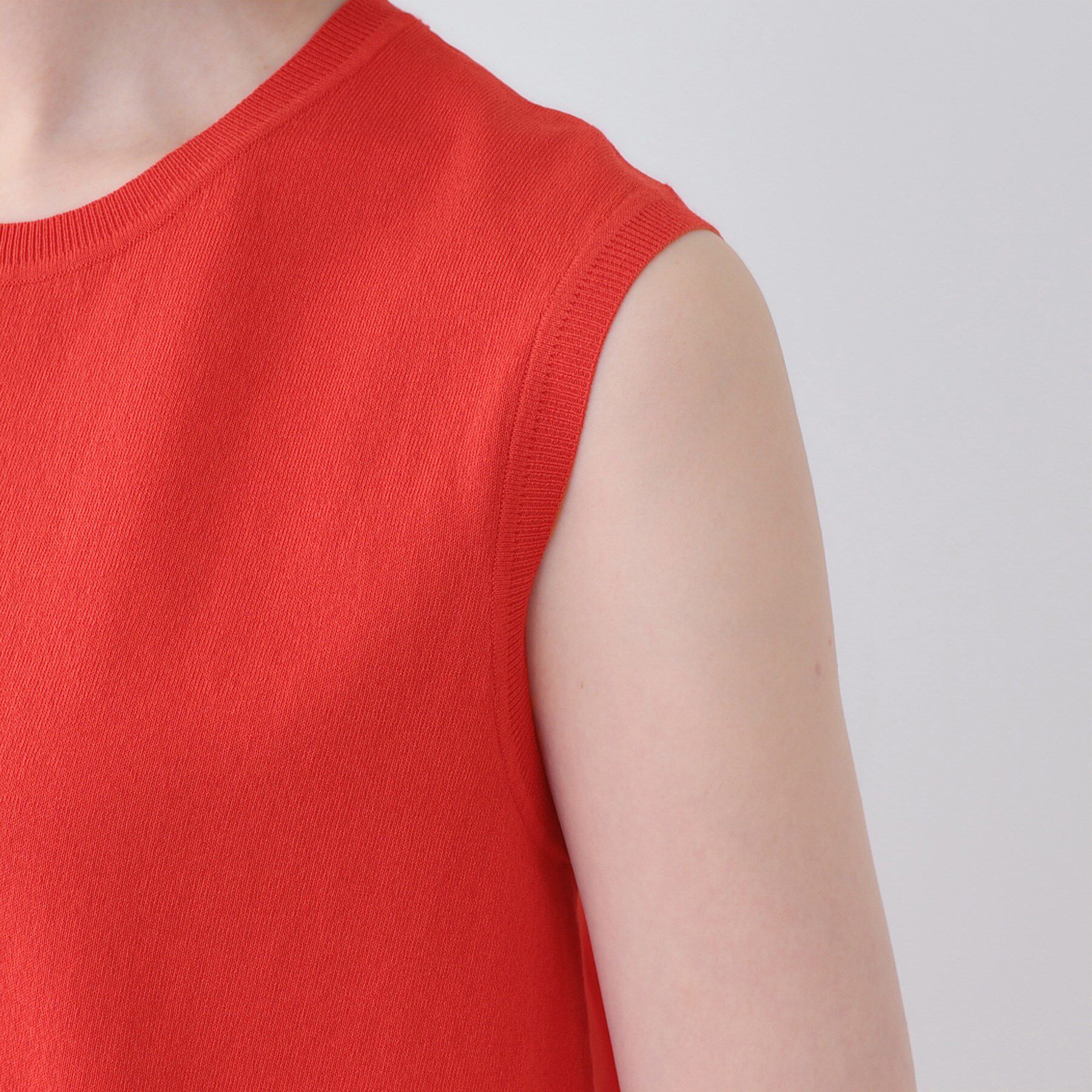 INDIVI「【洗える】切り替えノースリーブニット」|ニット・セーター|