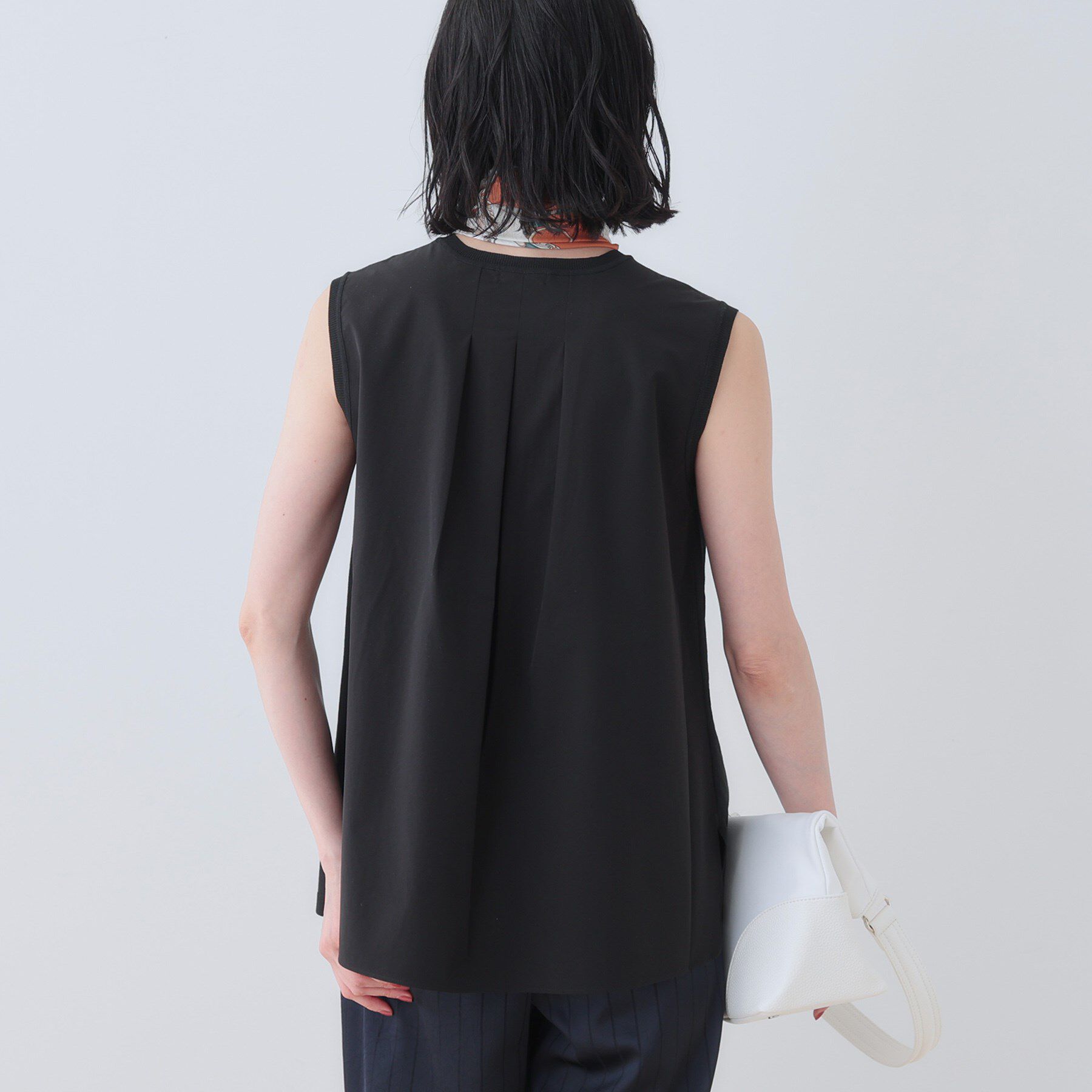 INDIVI「【洗える】切り替えノースリーブニット」|ニット・セーター|