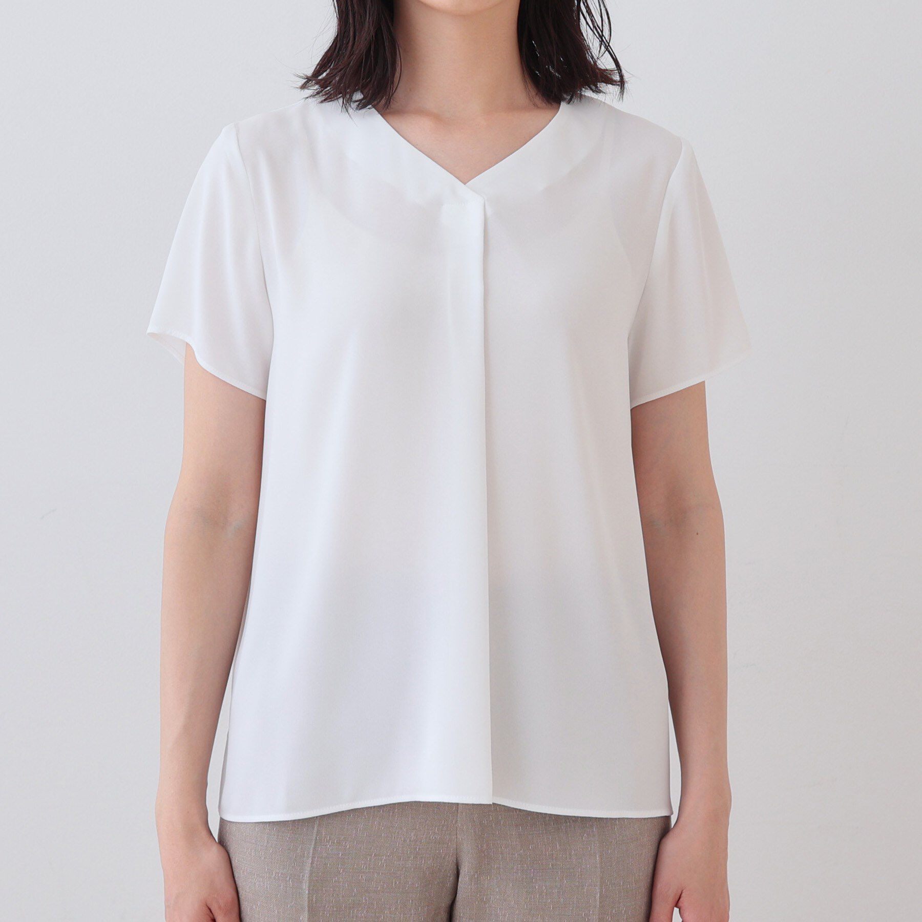 INDIVI「【洗える／通勤】タックブラウス」|シャツ・ブラウス|