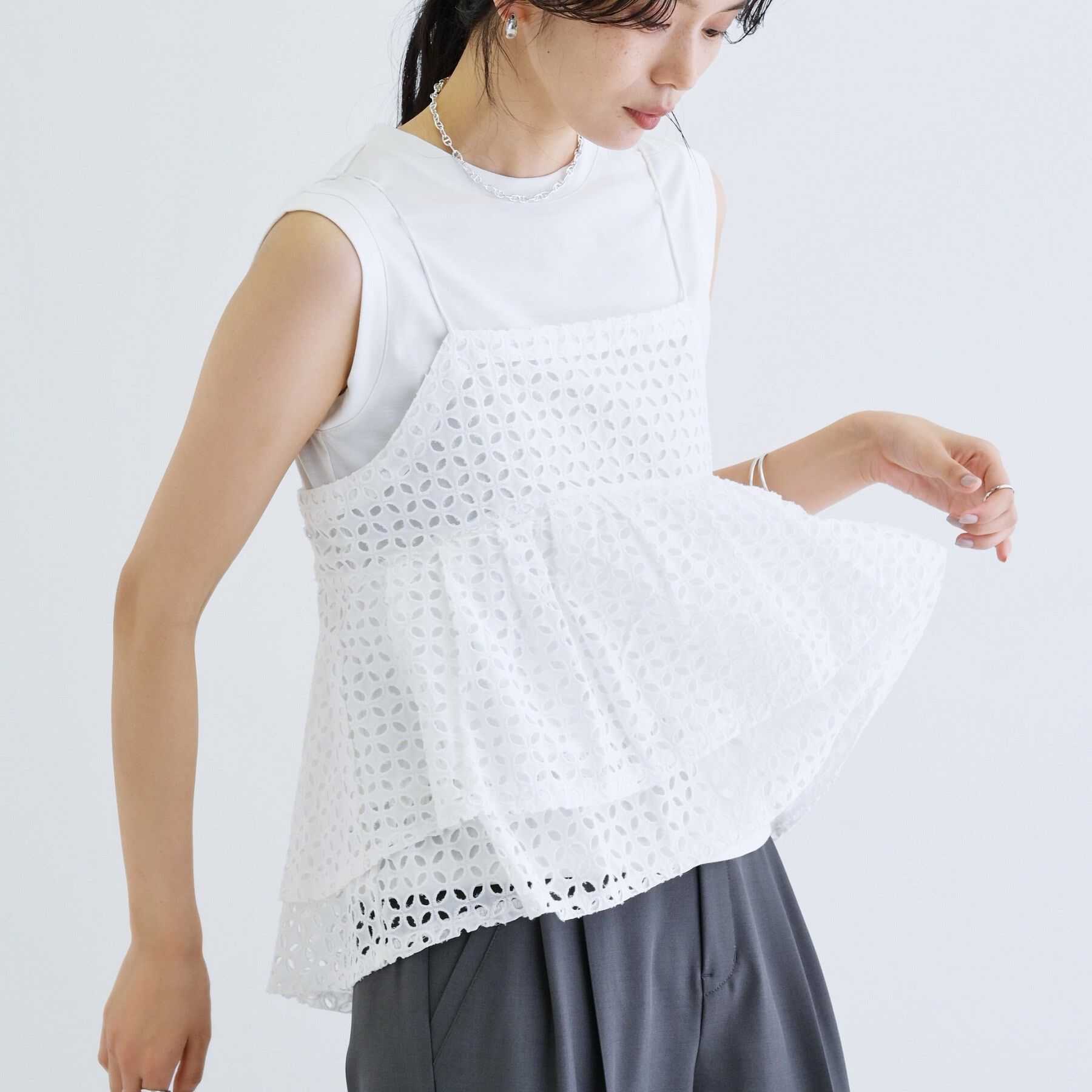 GALLEST「ティアードキャミSETカットソー」|Tシャツ・カットソー|