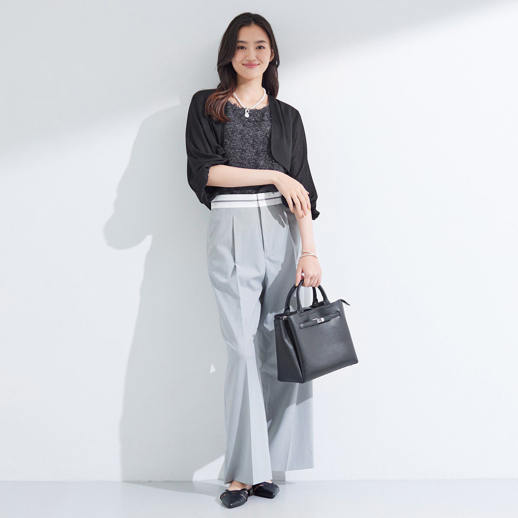 INDIVI「【軽く羽織れる】ボレロカーディガン」|カーディガン|