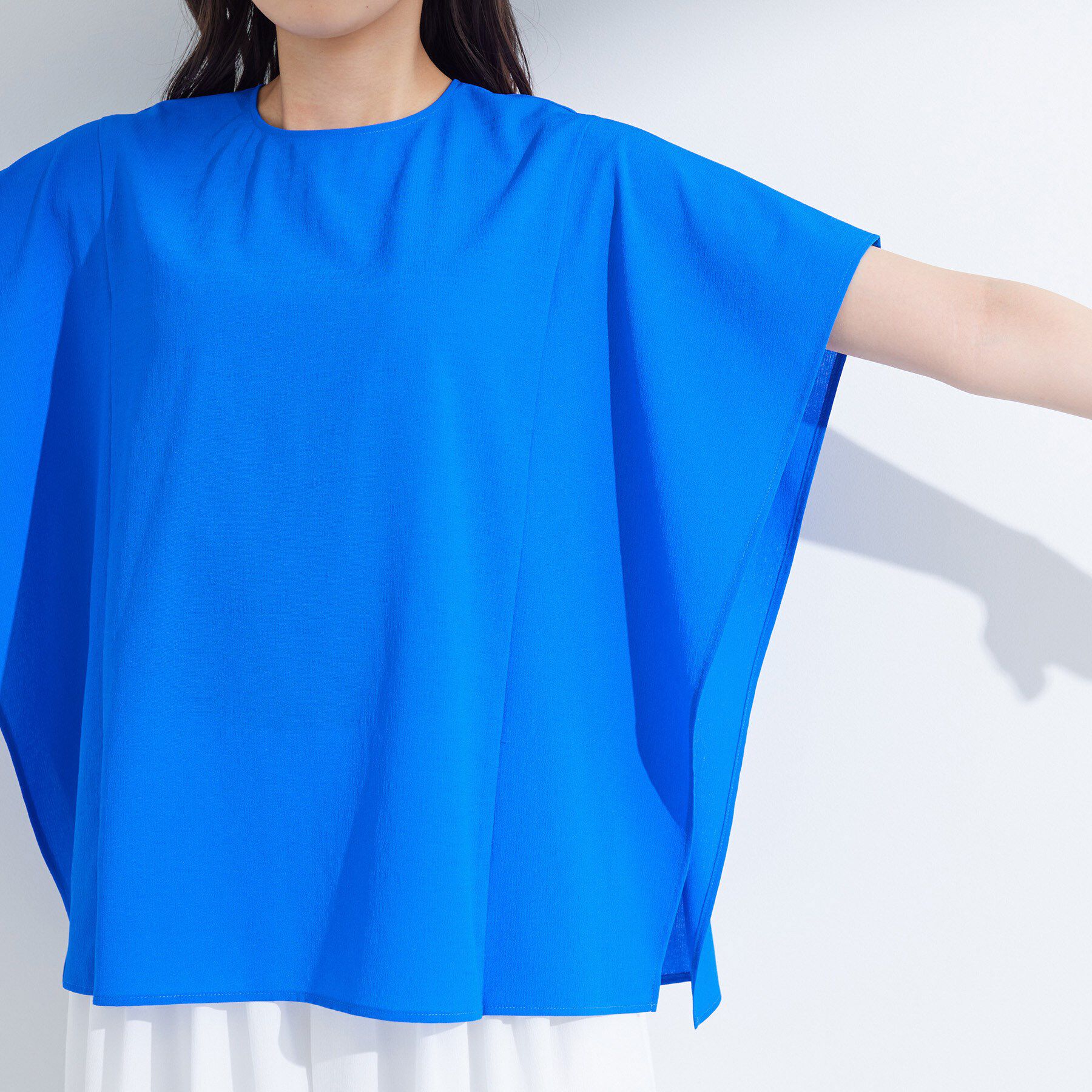 INDIVI「【体型カバー】スクエアブラウス」|シャツ・ブラウス|