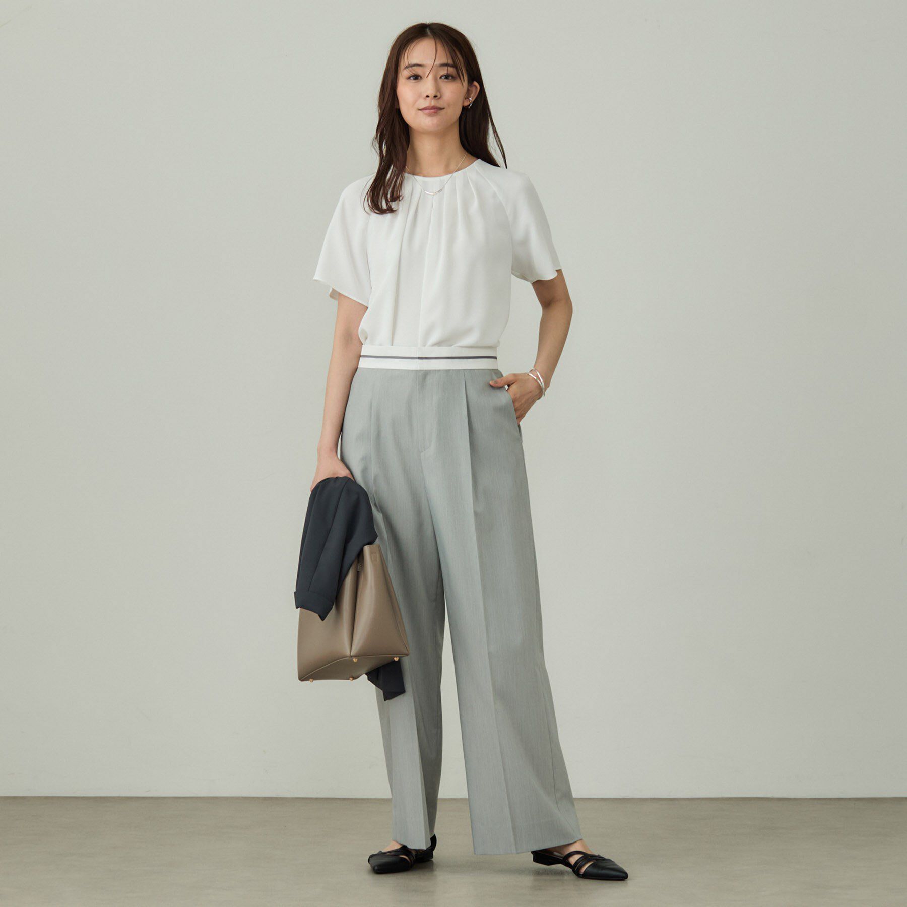 INDIVI「【UVケア】タックブラウス」|シャツ・ブラウス|