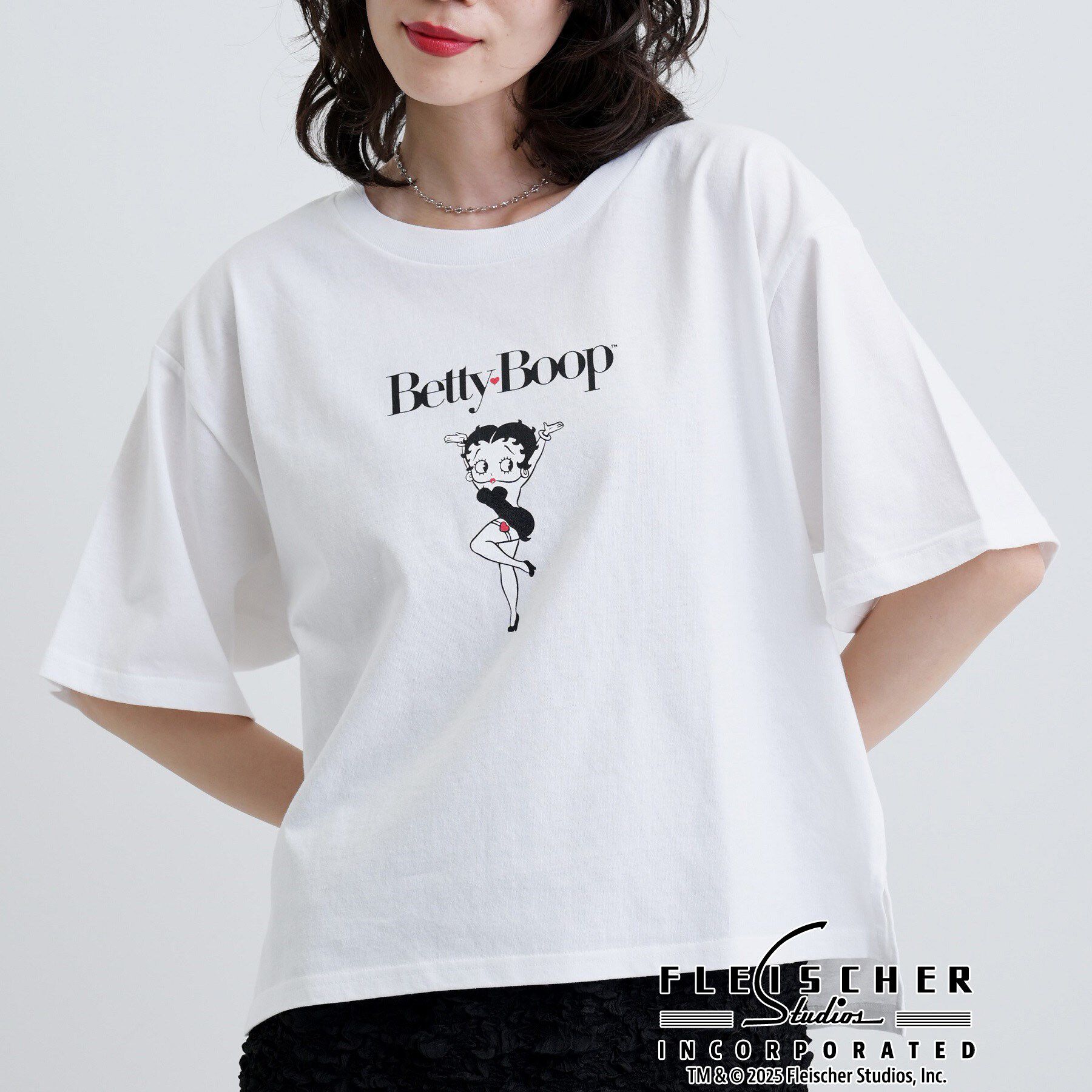 GALLEST「【Betty Boop(TM)】センタープリントワイドTシャツ」|Tシャツ・カットソー|ホワイト(001)
