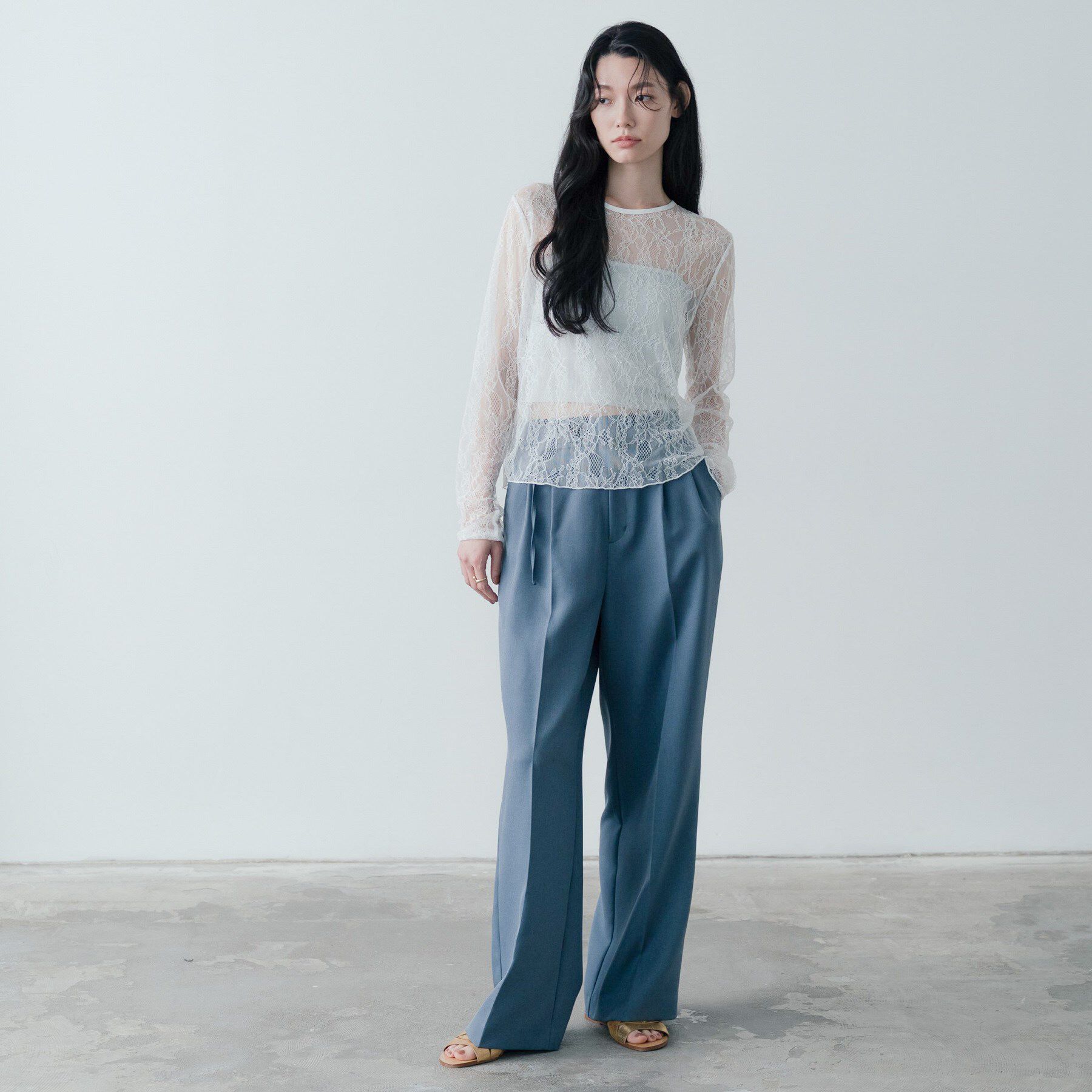 GALLEST「レースストレッチカットソー」|Tシャツ・カットソー|