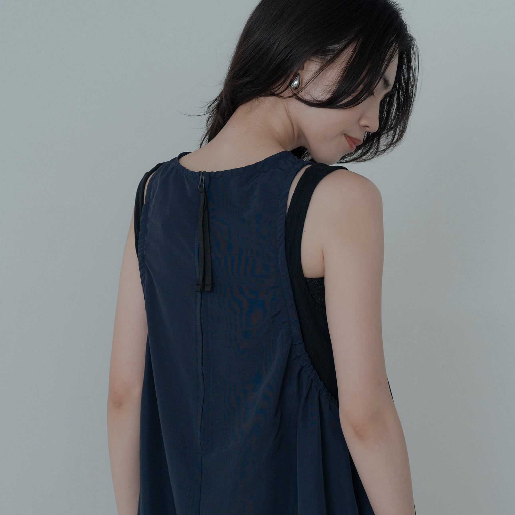 GALLEST「イレギュラータックナイロンワンピース」|ワンピース|