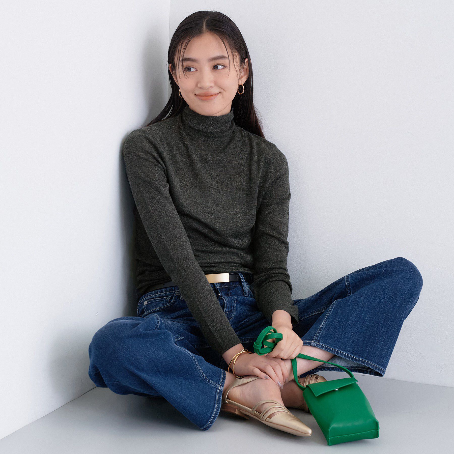 INDIVI「【洗える／薄手／ラメ】シアーラメニット」|ニット・セーター|