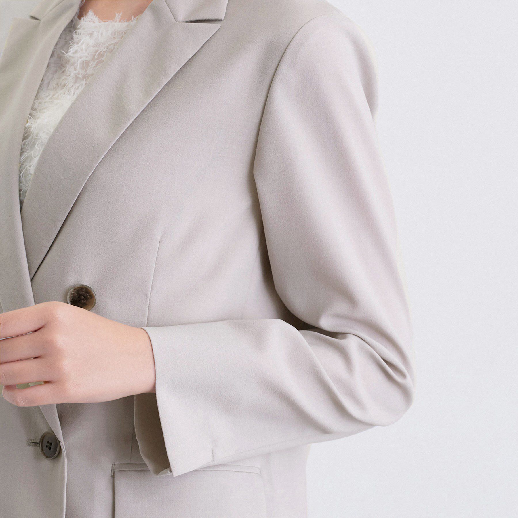 INDIVI「【UVケア】ライトダブルジャケット」|テーラードジャケット|