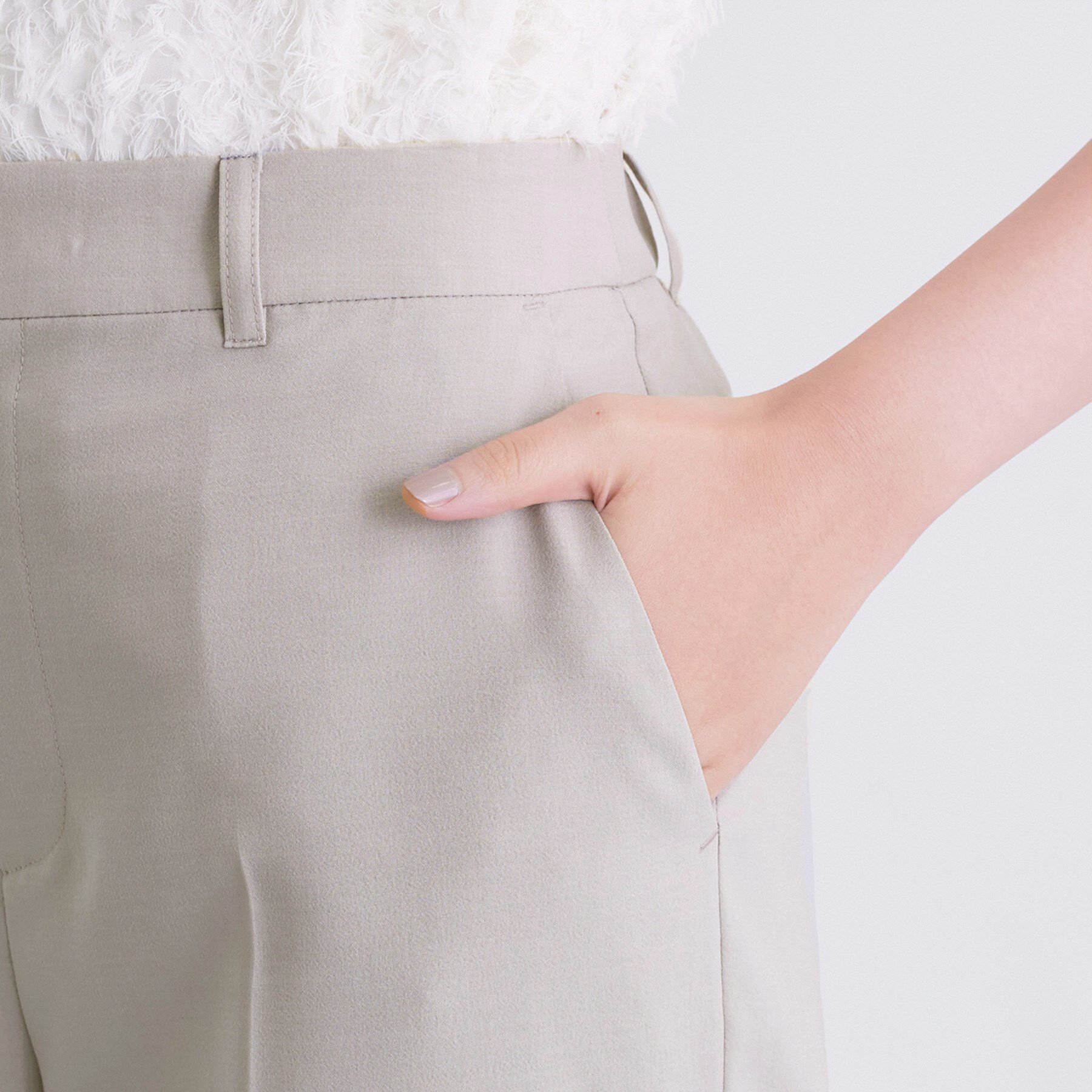 INDIVI「【UVケア】ライトスリムストレートパンツ」|その他|