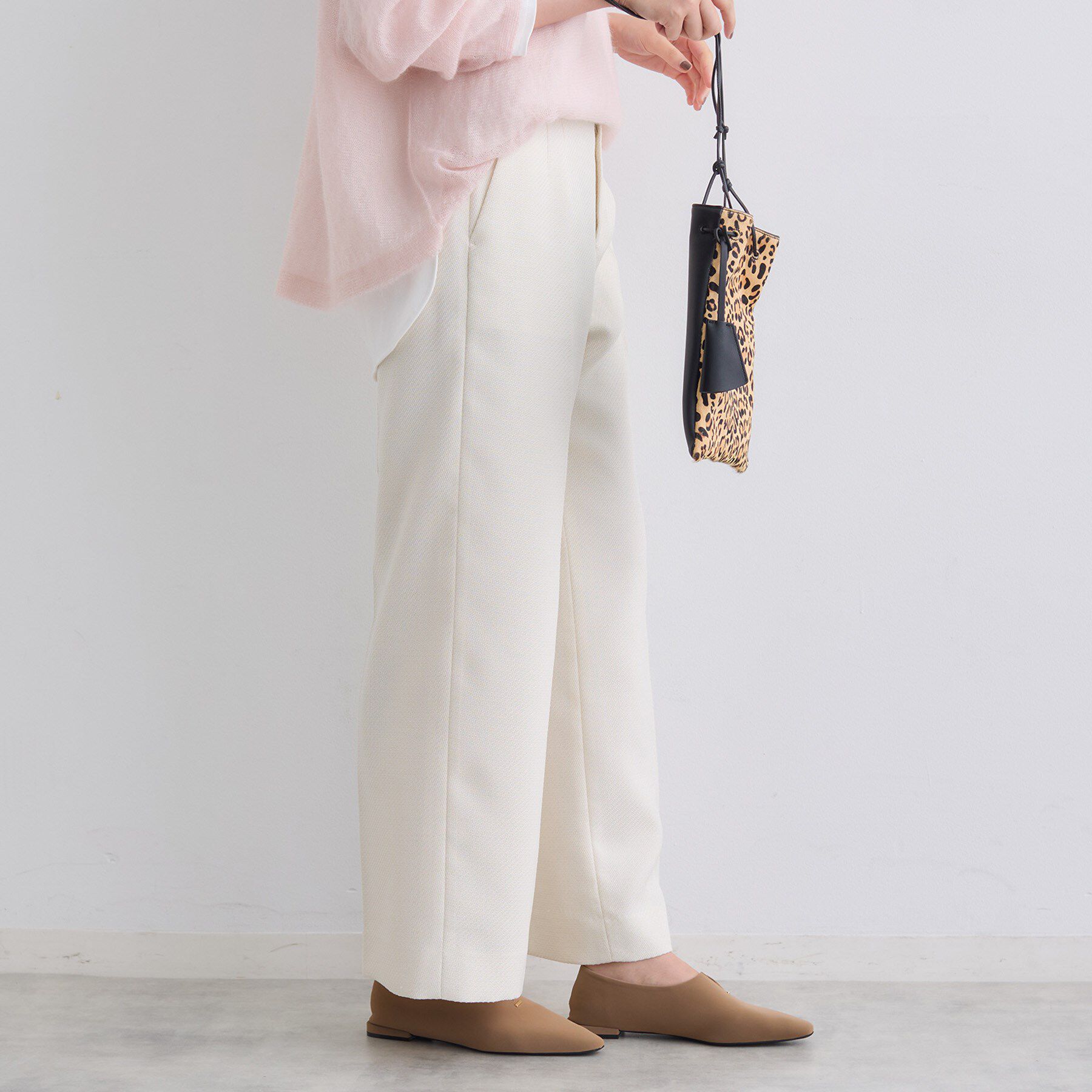 INDIVI「【褒められパンツ/ウール調素材】ラメ混ワイドパンツ」|その他|