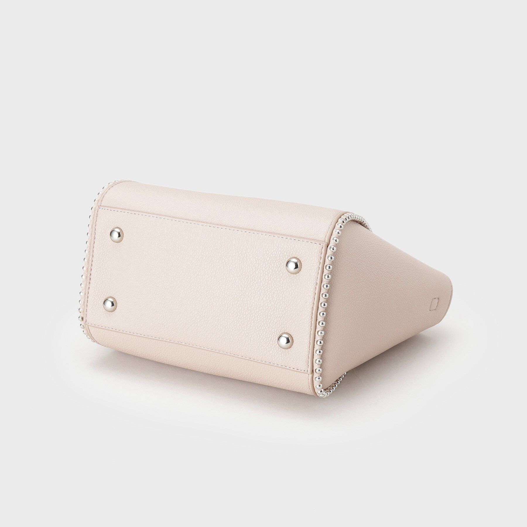 INDIVI「【ミドルサイズ／合皮／ショルダー付】スタッズ風メタルバッグ」|ショルダー・メッセンジャー|