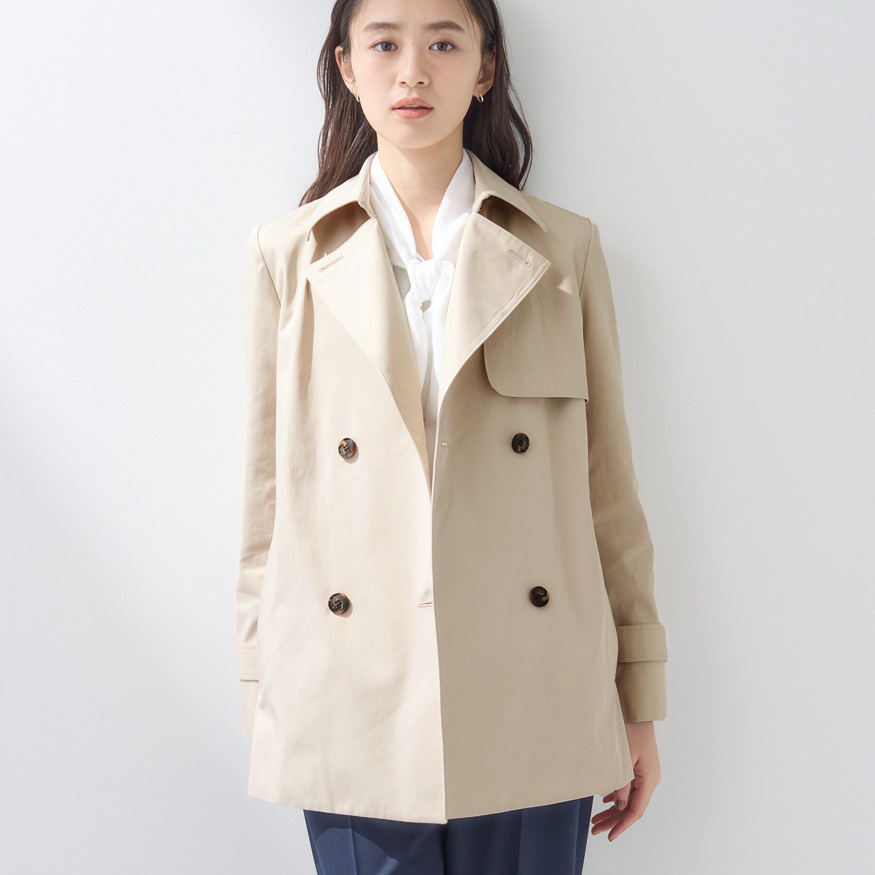 INDIVI「【花粉付着防止／撥水／UVケア】名品トレンチコート」|トレンチコート|