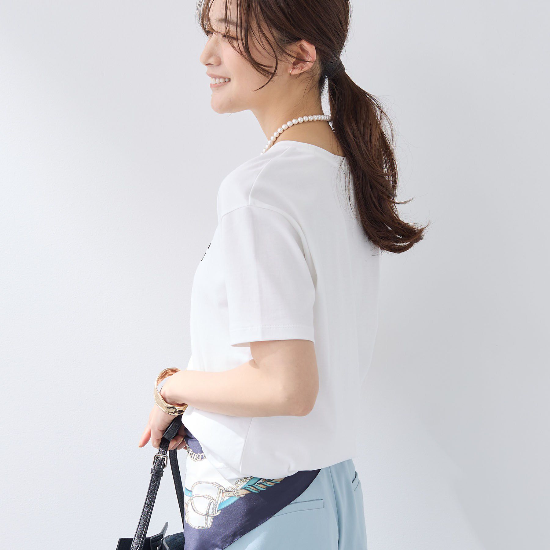 INDIVI「【UVケア／選べるグラフィック】スムースジャージTシャツ」|Tシャツ・カットソー|