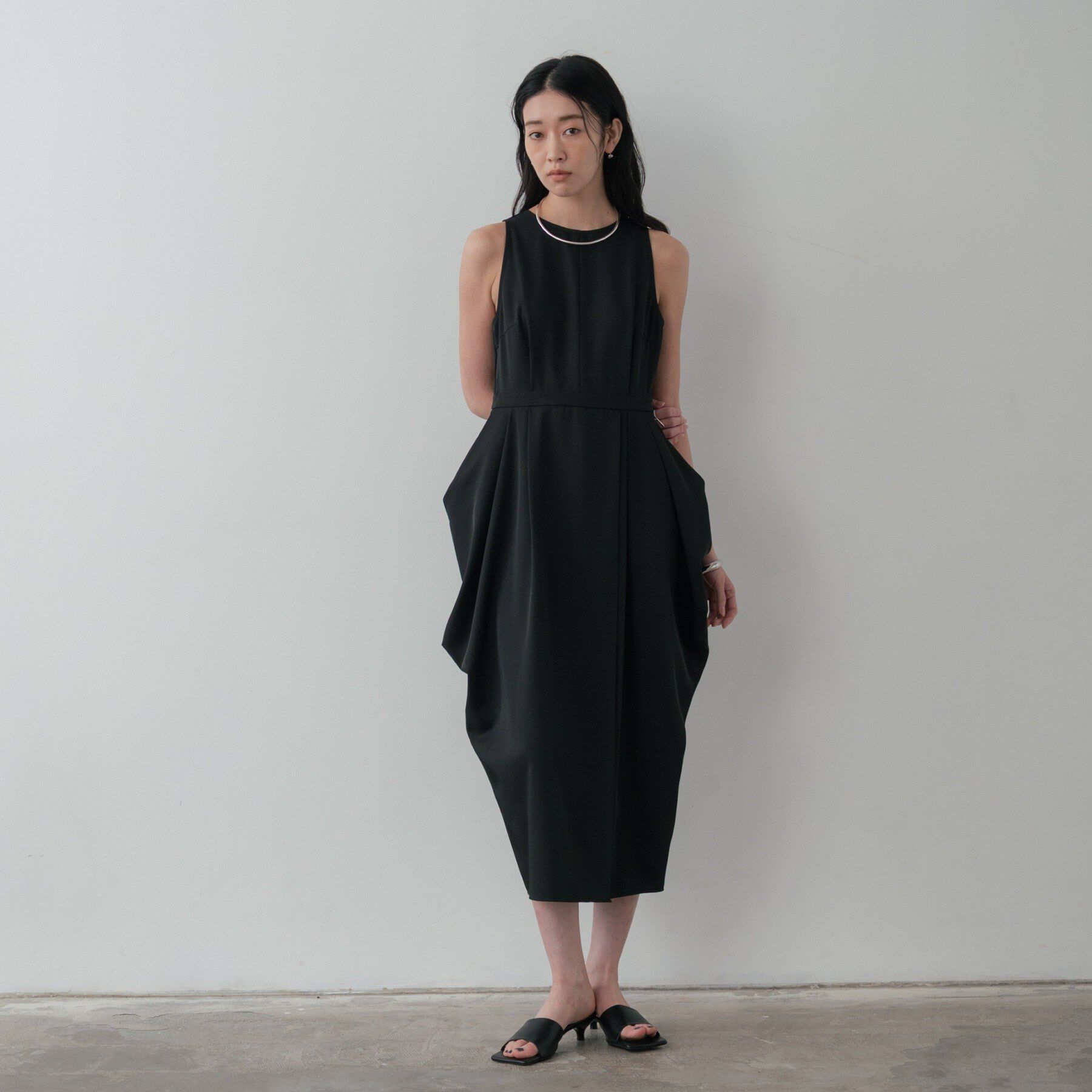 GALLEST「サイドドレープワンピース【UVカット／接触冷感】」|ワンピース|