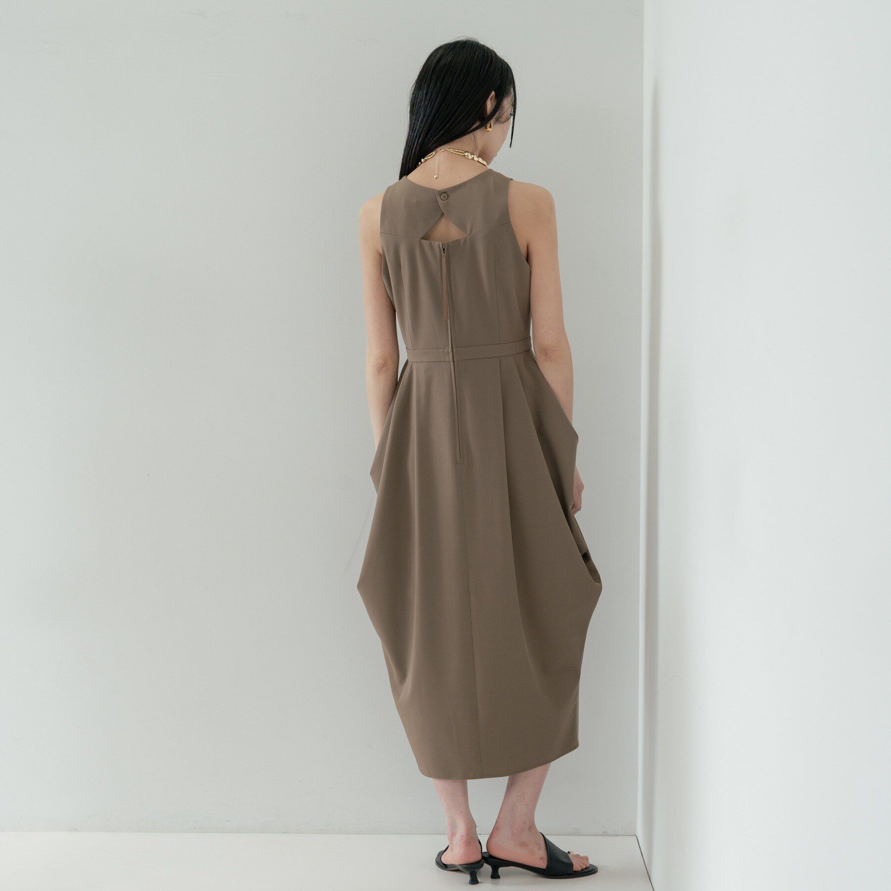 GALLEST「サイドドレープワンピース【UVカット／接触冷感】」|ワンピース|