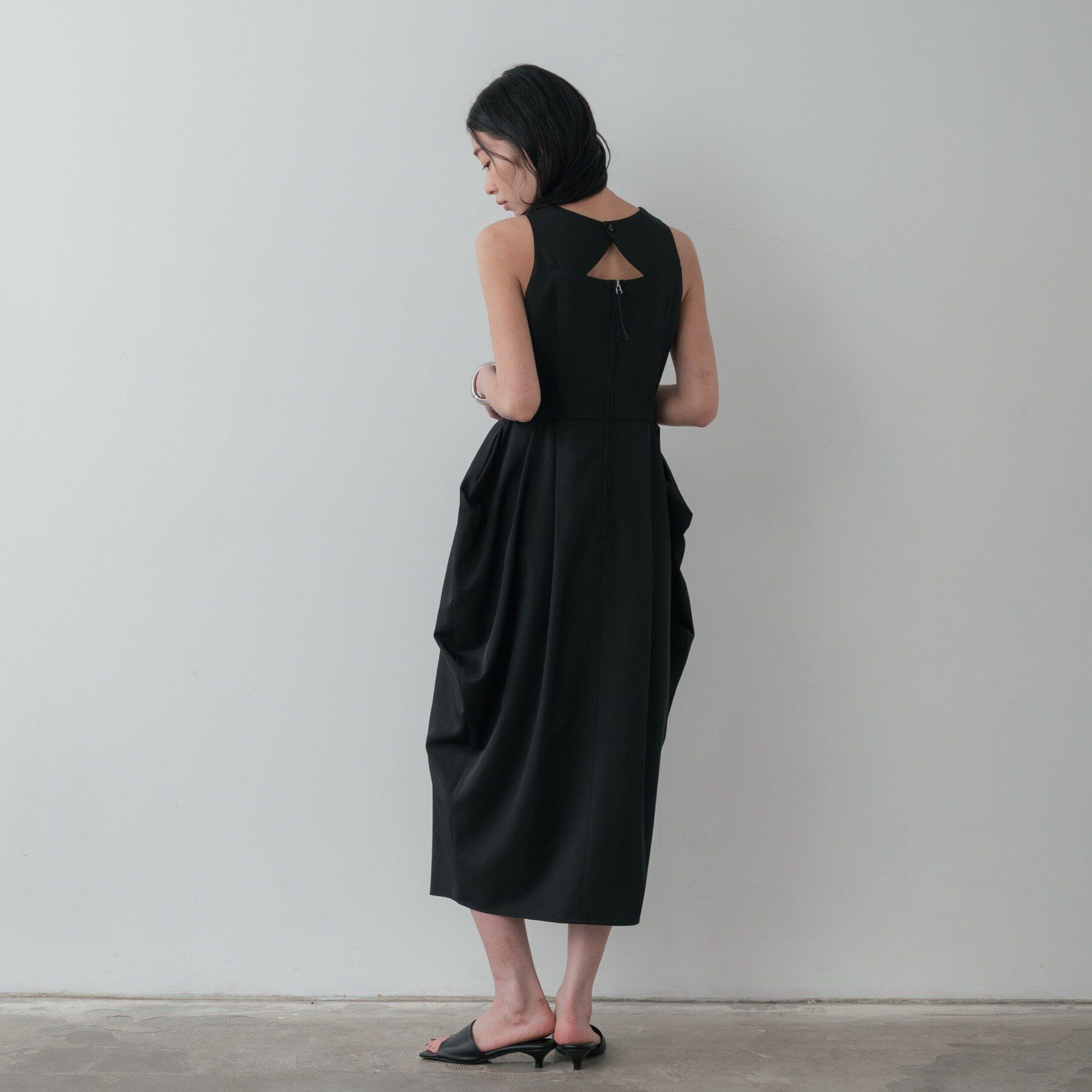 GALLEST「サイドドレープワンピース【UVカット／接触冷感】」|ワンピース|