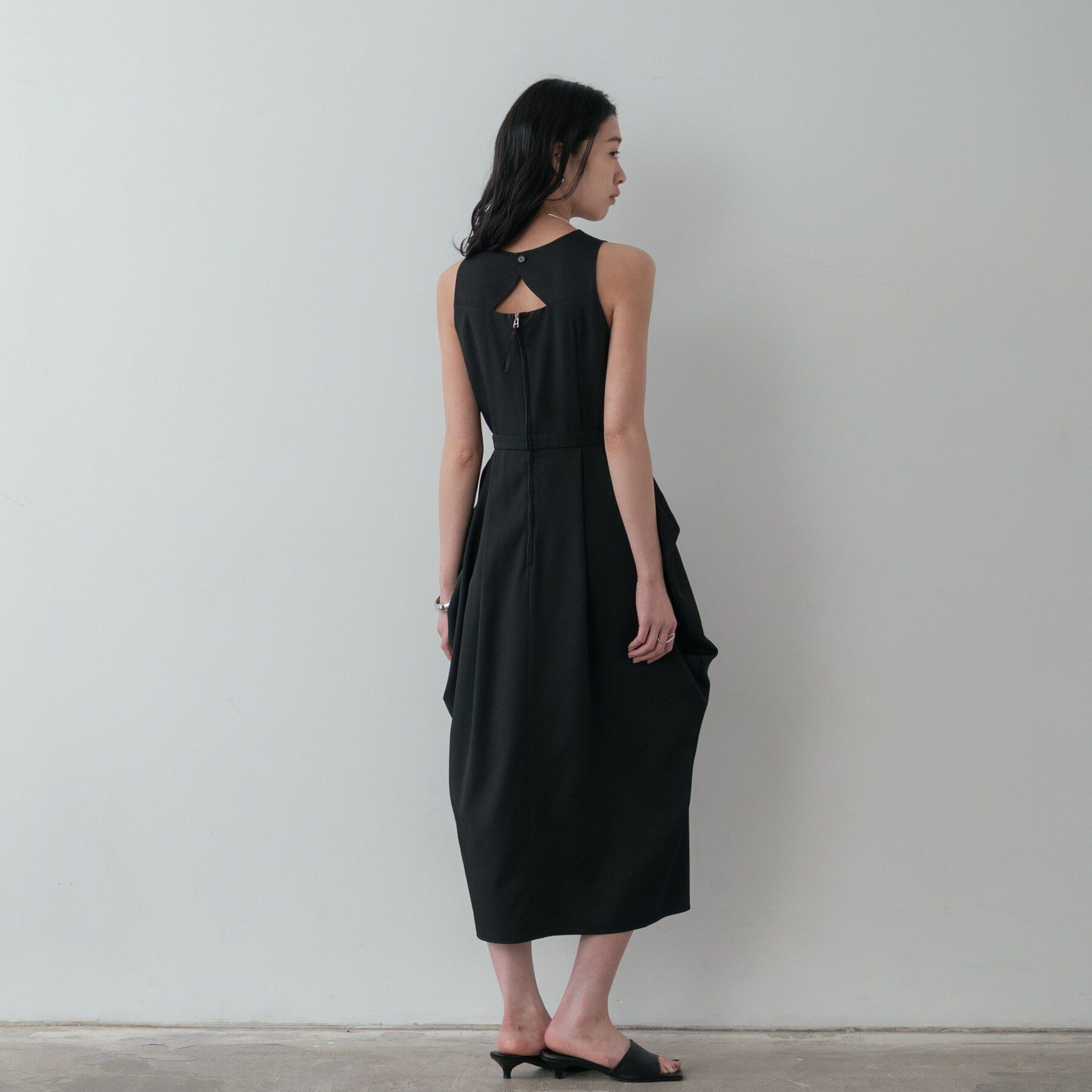 GALLEST「サイドドレープワンピース【UVカット／接触冷感】」|ワンピース|