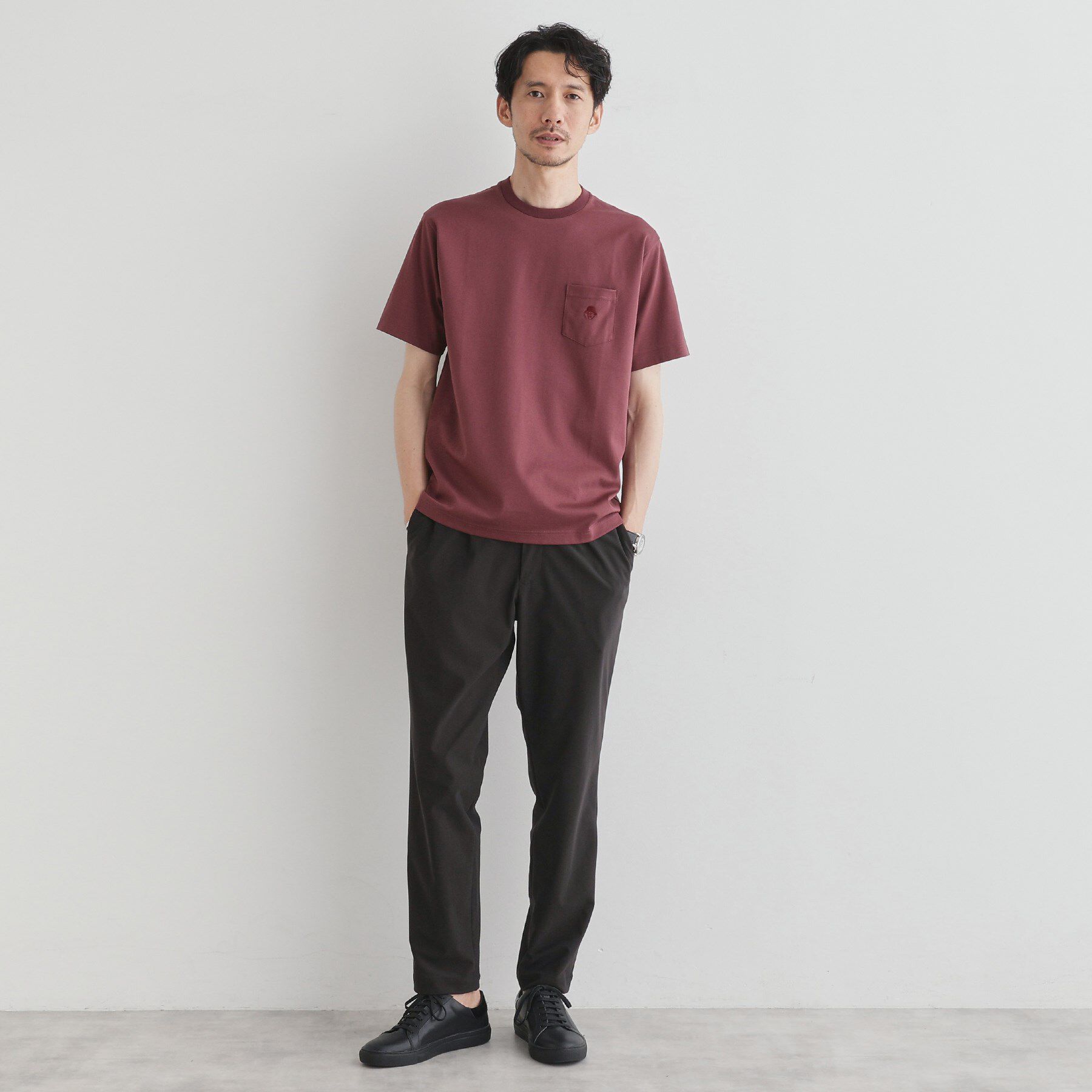 TAKEO KIKUCHI「【COOL CITY WEAR】ワンポイント刺しゅう ポケットTシャツ /接触冷感」|Tシャツ・カットソー|