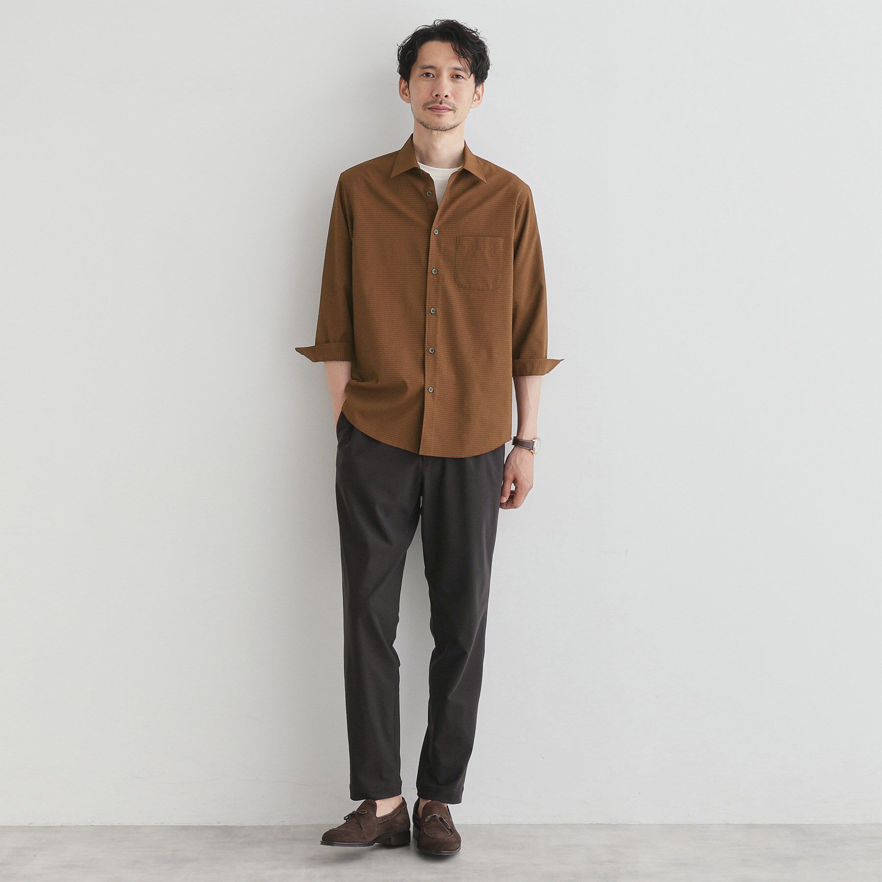 TAKEO KIKUCHI「【COOL CITY WEAR】DotAir（R）サッカー シャツ」|シャツ・ブラウス|