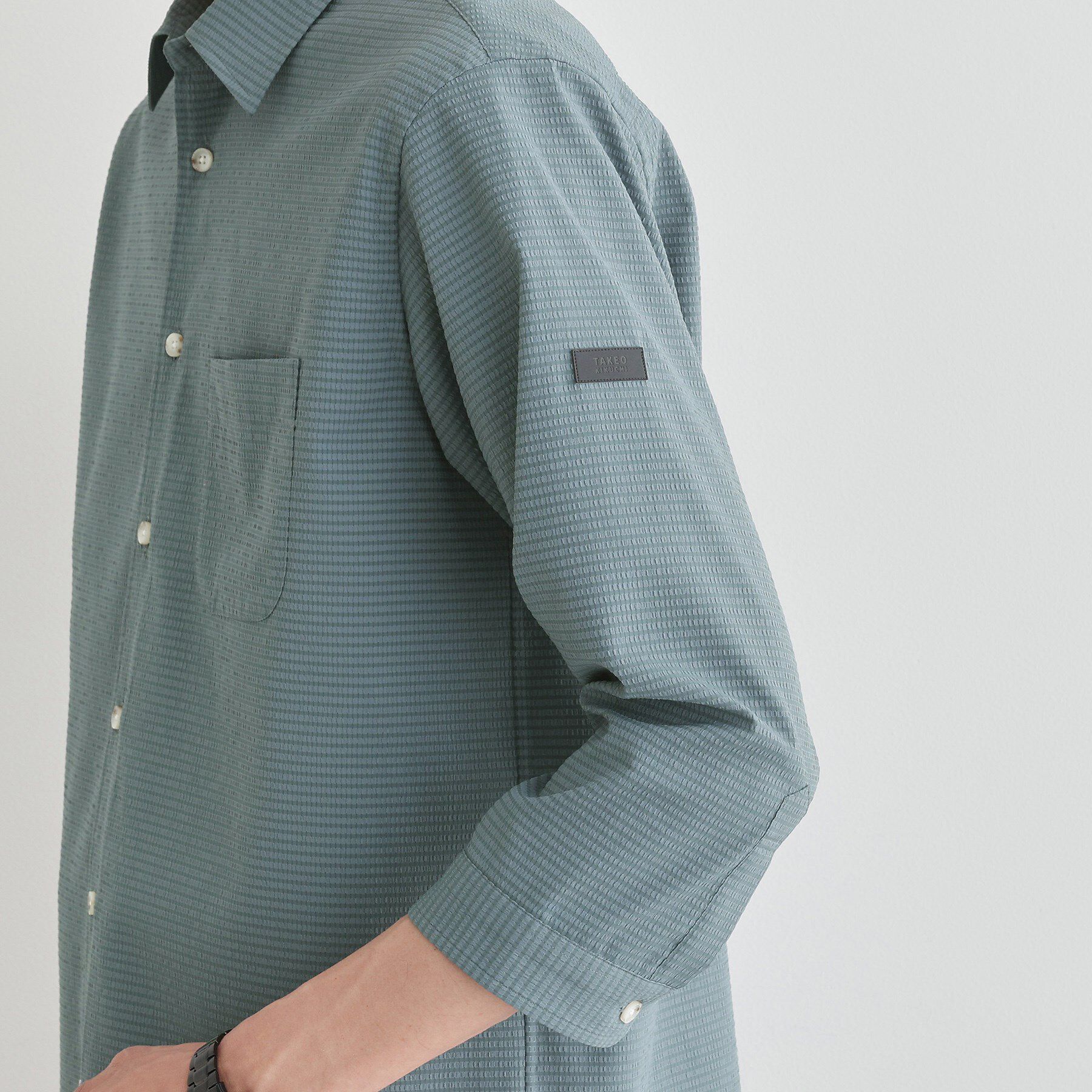 TAKEO KIKUCHI「【COOL CITY WEAR】DotAir（R）サッカー シャツ」|シャツ・ブラウス|