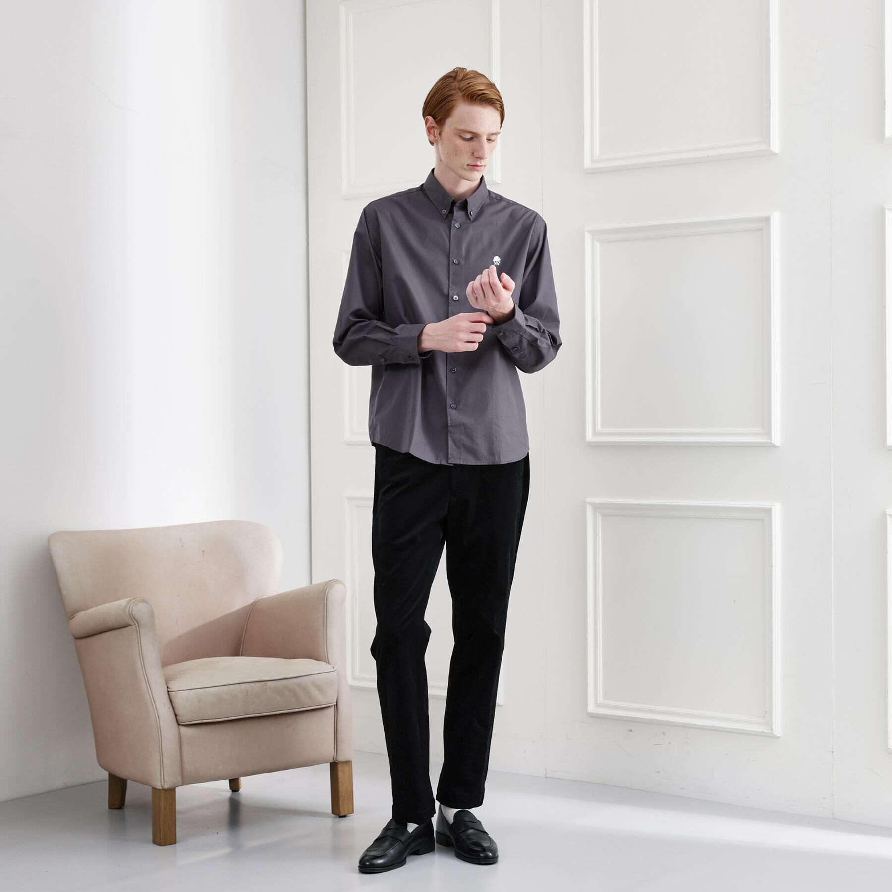 TAKEO KIKUCHI「【LIMITED】ワンポイント刺繍ボタンダウンシャツ」|シャツ・ブラウス|