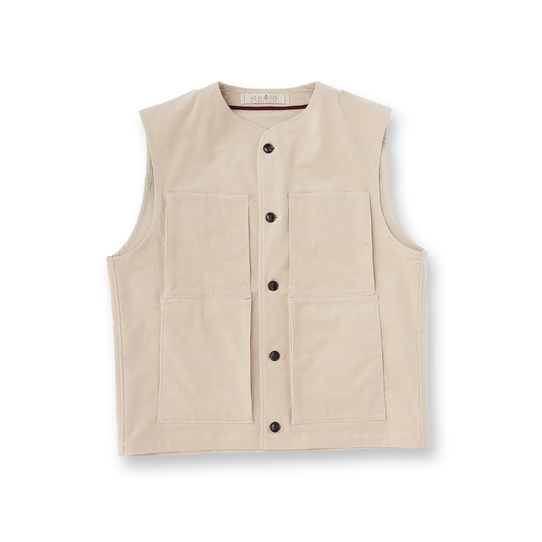 40CARATS&525「【Sサイズ～】コーデュロイ4パッチポケットヴェスト」|ベスト・ジレ|