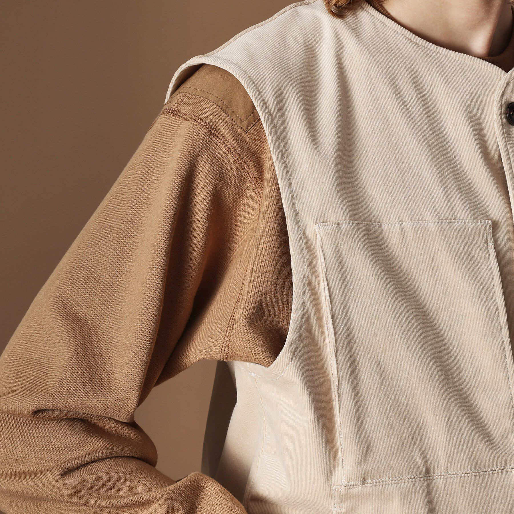 40CARATS&525「【Sサイズ～】コーデュロイ4パッチポケットヴェスト」|ベスト・ジレ|