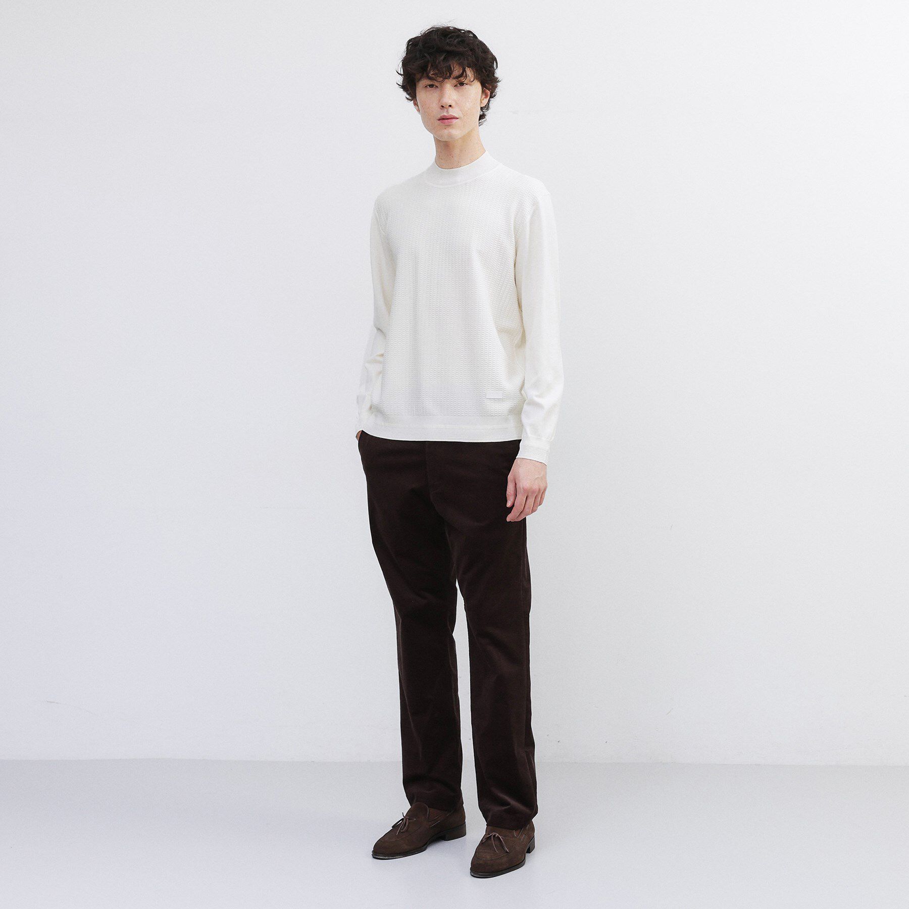 TAKEO KIKUCHI「ハイゲージ モックネック ニット プルオーバー」|ニット・セーター|