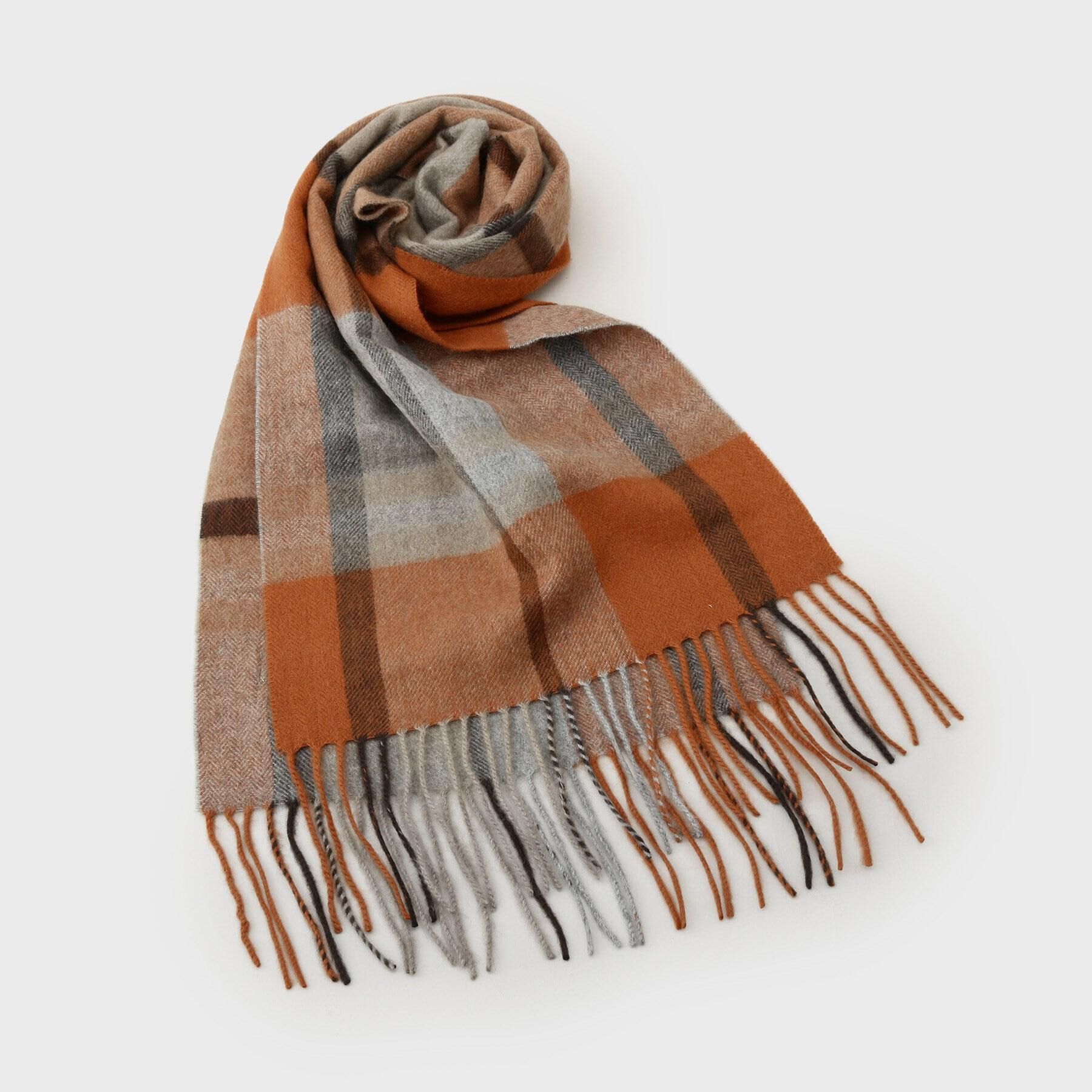 TAKEO KIKUCHI「チェックカシミヤマフラー」|ストール|