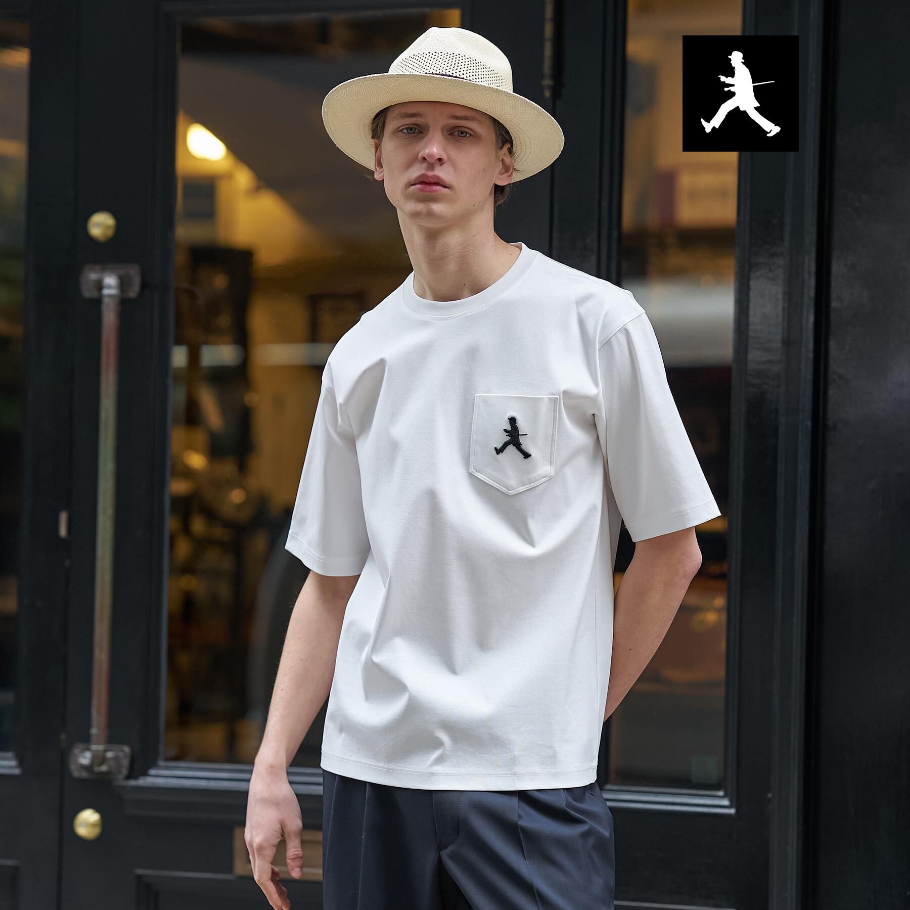 TAKEO KIKUCHI「【BOWLER HAT LABEL】アイスクリアコットンボーラーハットウォーカー 半袖ポケT」|Tシャツ・カットソー|