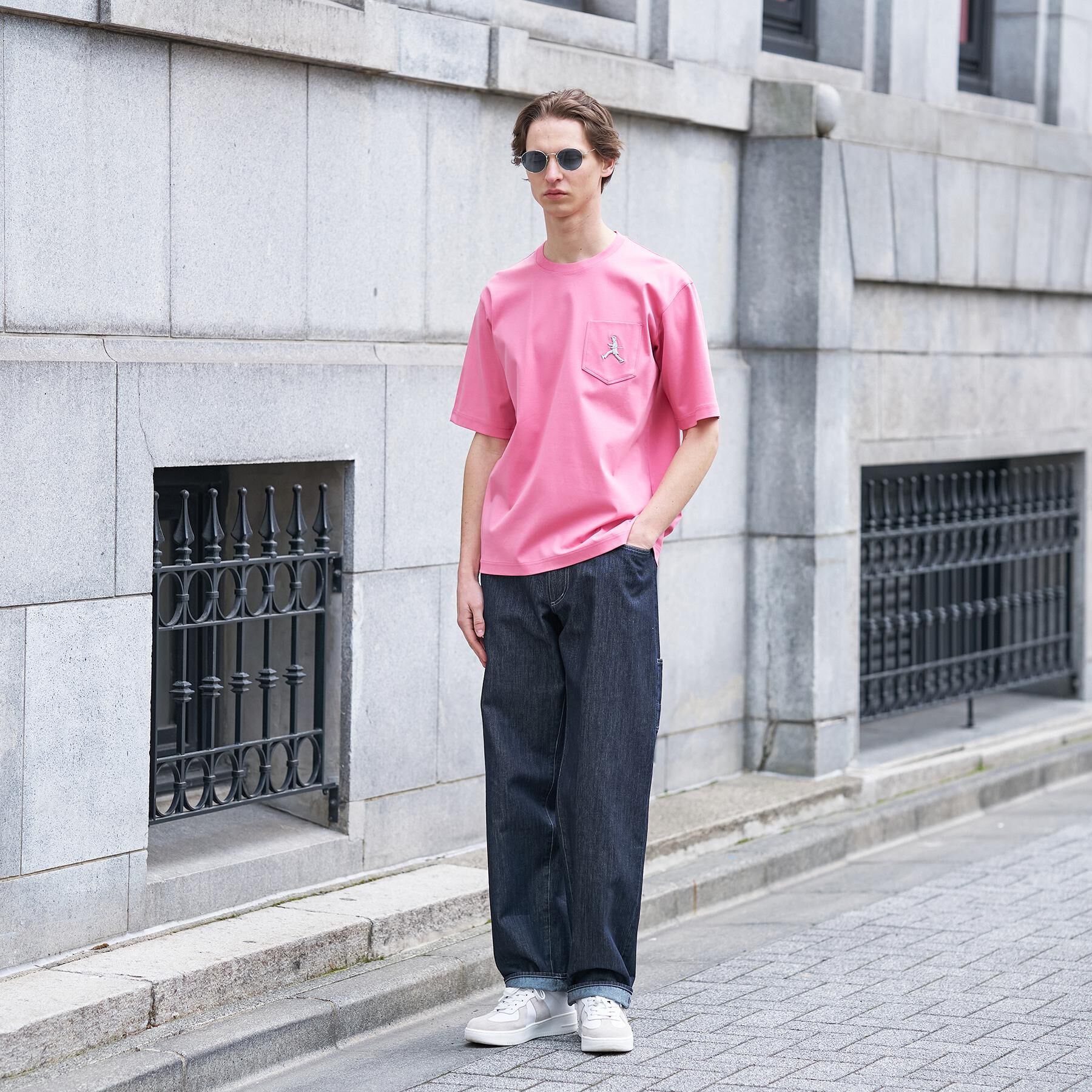 TAKEO KIKUCHI「【BOWLER HAT LABEL】アイスクリアコットンボーラーハットウォーカー 半袖ポケT」|Tシャツ・カットソー|