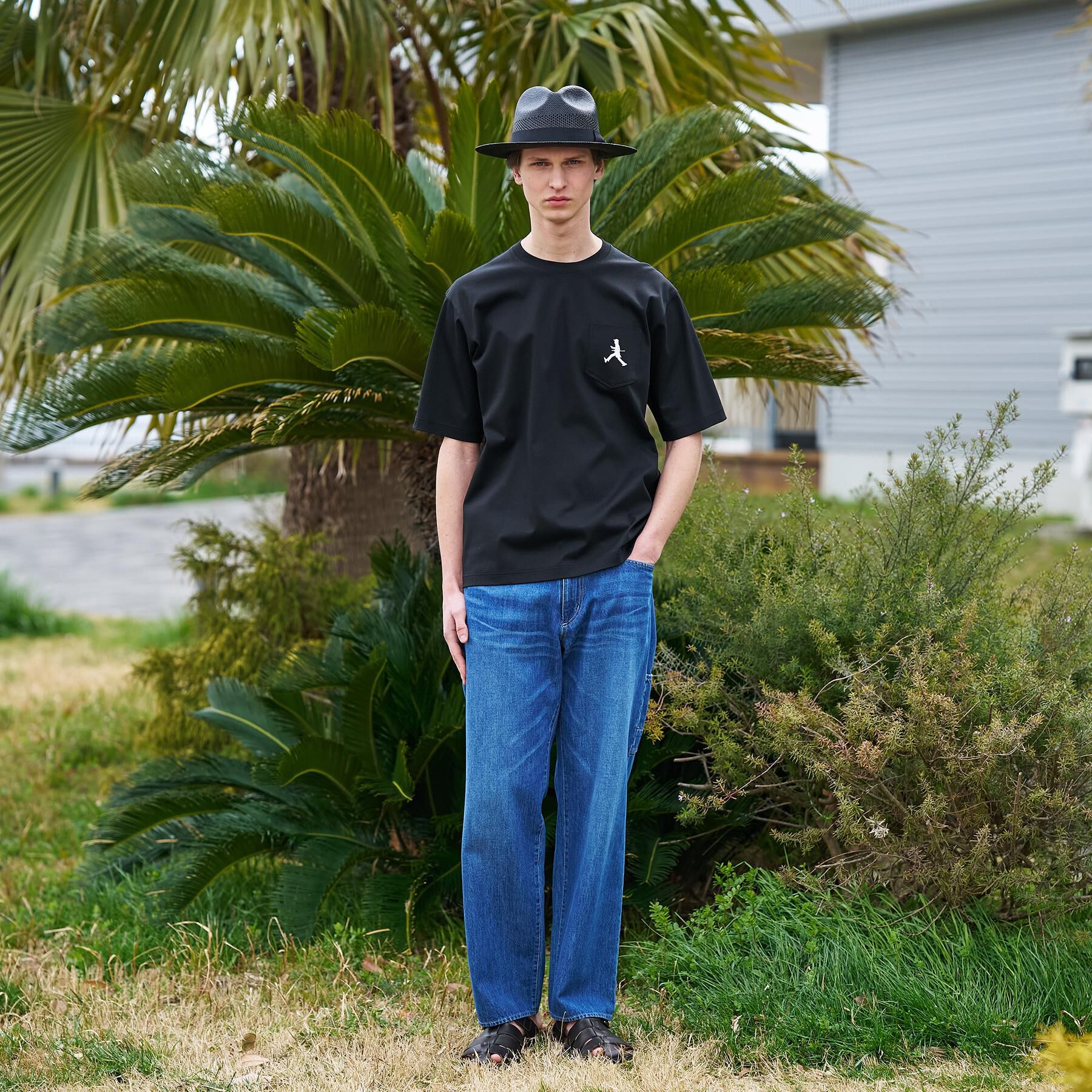 TAKEO KIKUCHI「【BOWLER HAT LABEL】アイスクリアコットンボーラーハットウォーカー 半袖ポケT」|Tシャツ・カットソー|